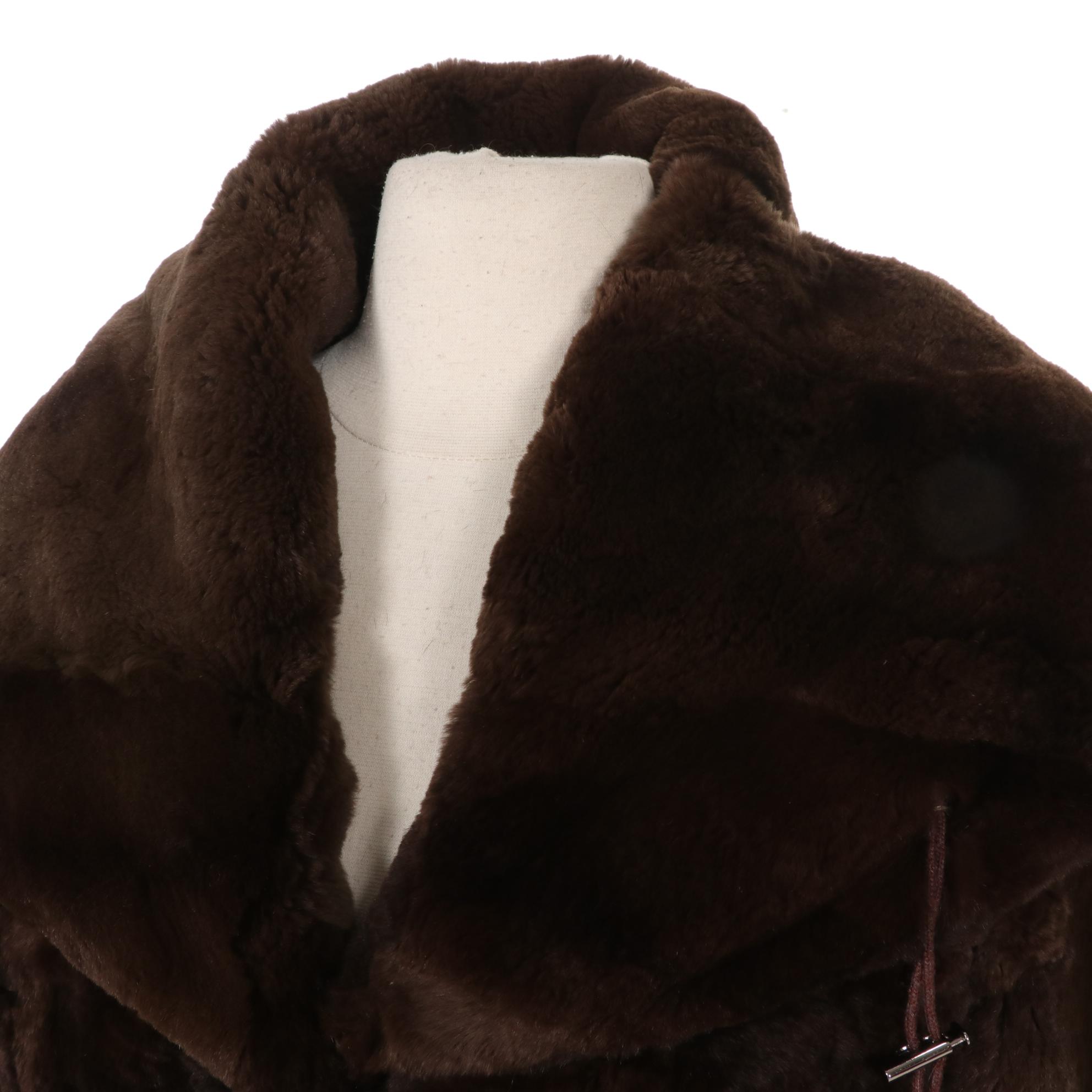 Belle Fare Sheared Mink Hooded Fur Jacket