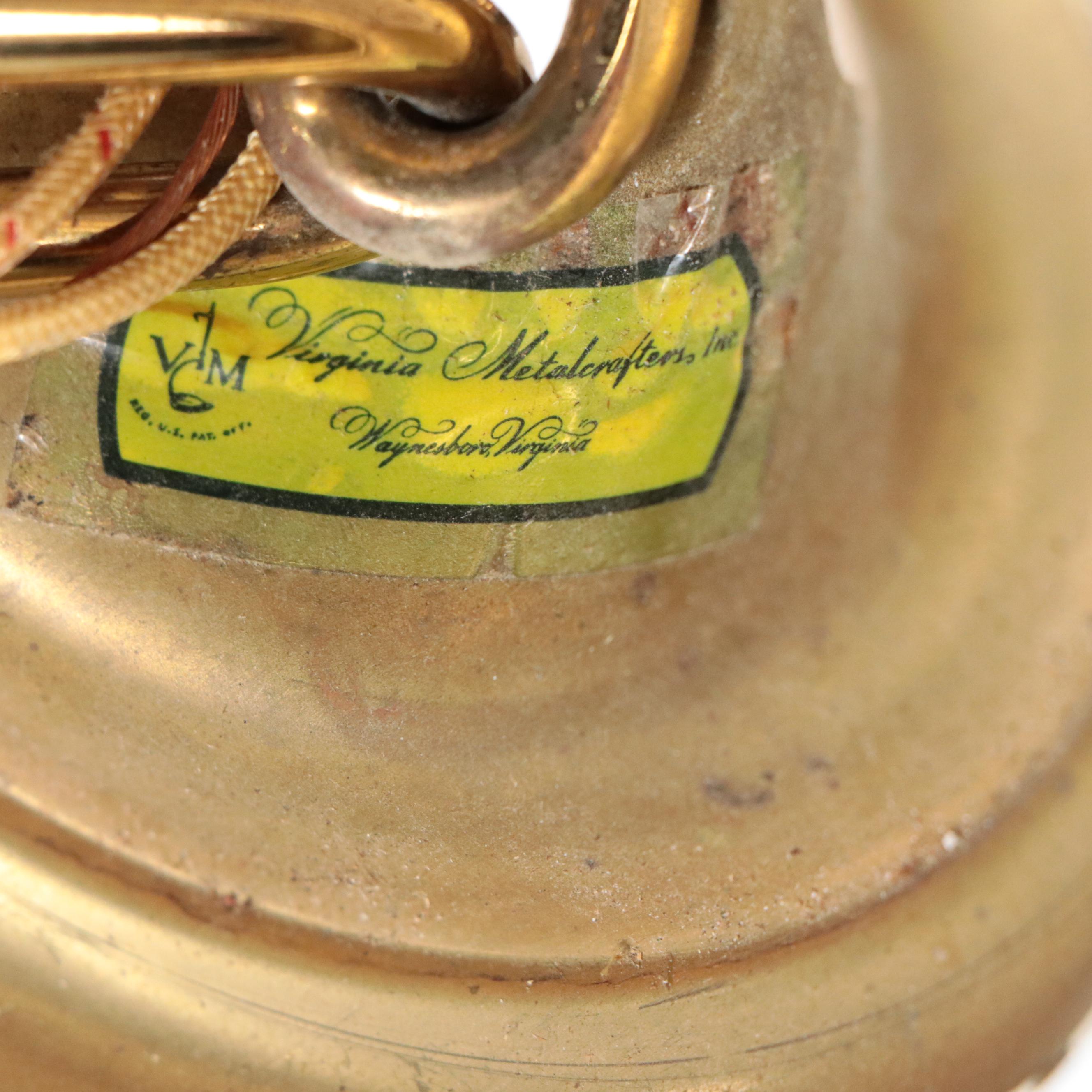 Virginia Metalcrafters Dutch Baroque Brass Six-Arm Chandelier, Vintage