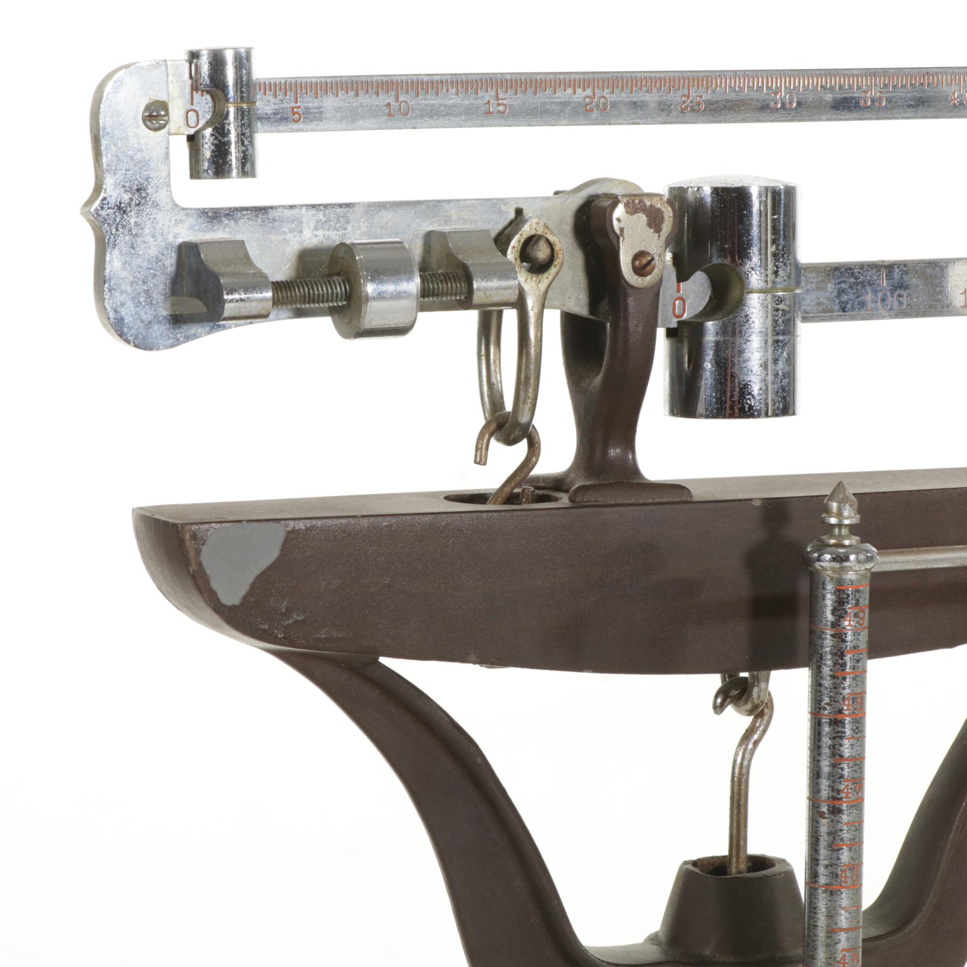 Fairbanks Scale Doctor's Office Upright Scale, Mid 20th Century