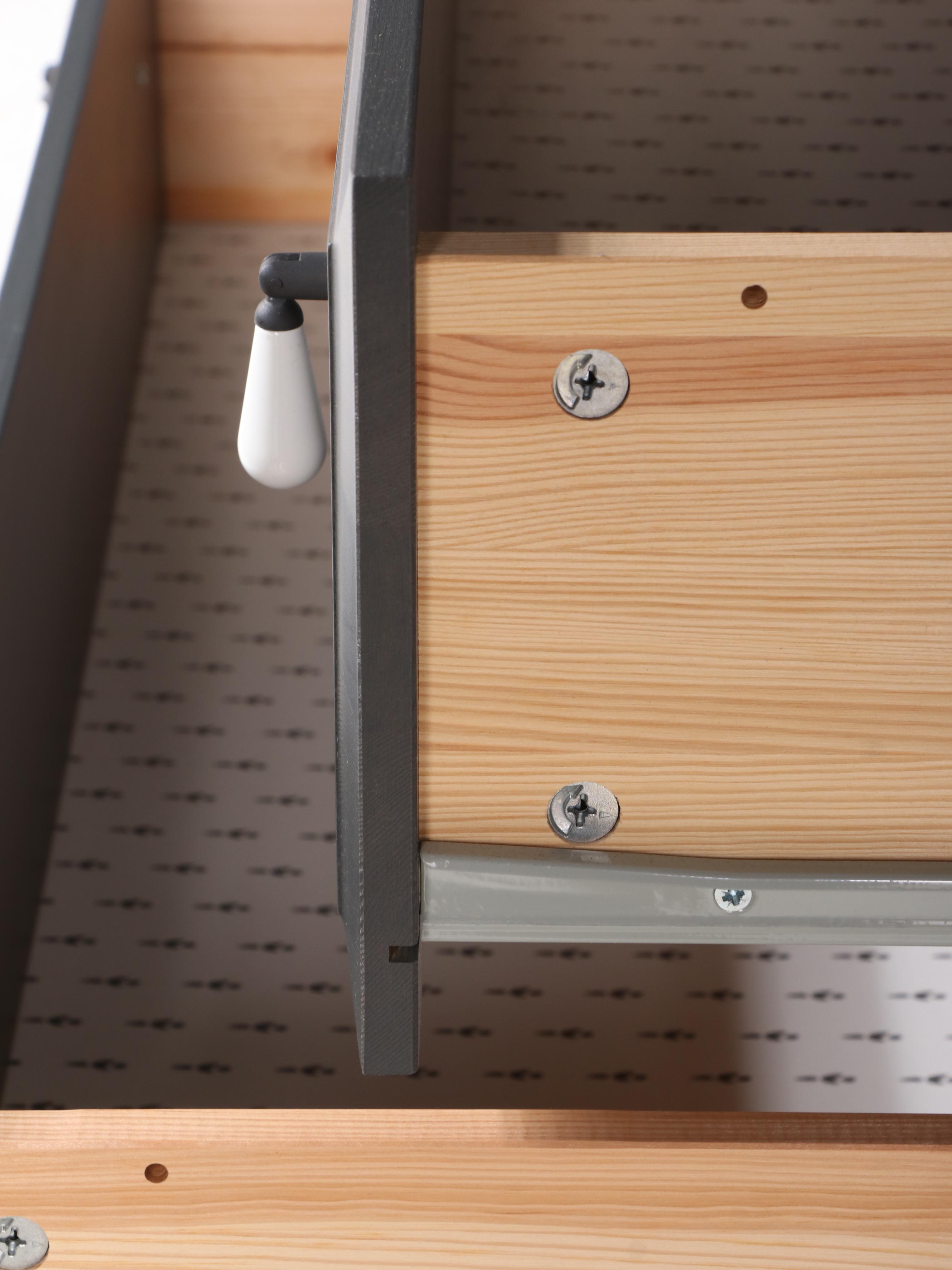 IKEA "Edland" Louis XV Style Grey-Painted Two-Drawer Chest