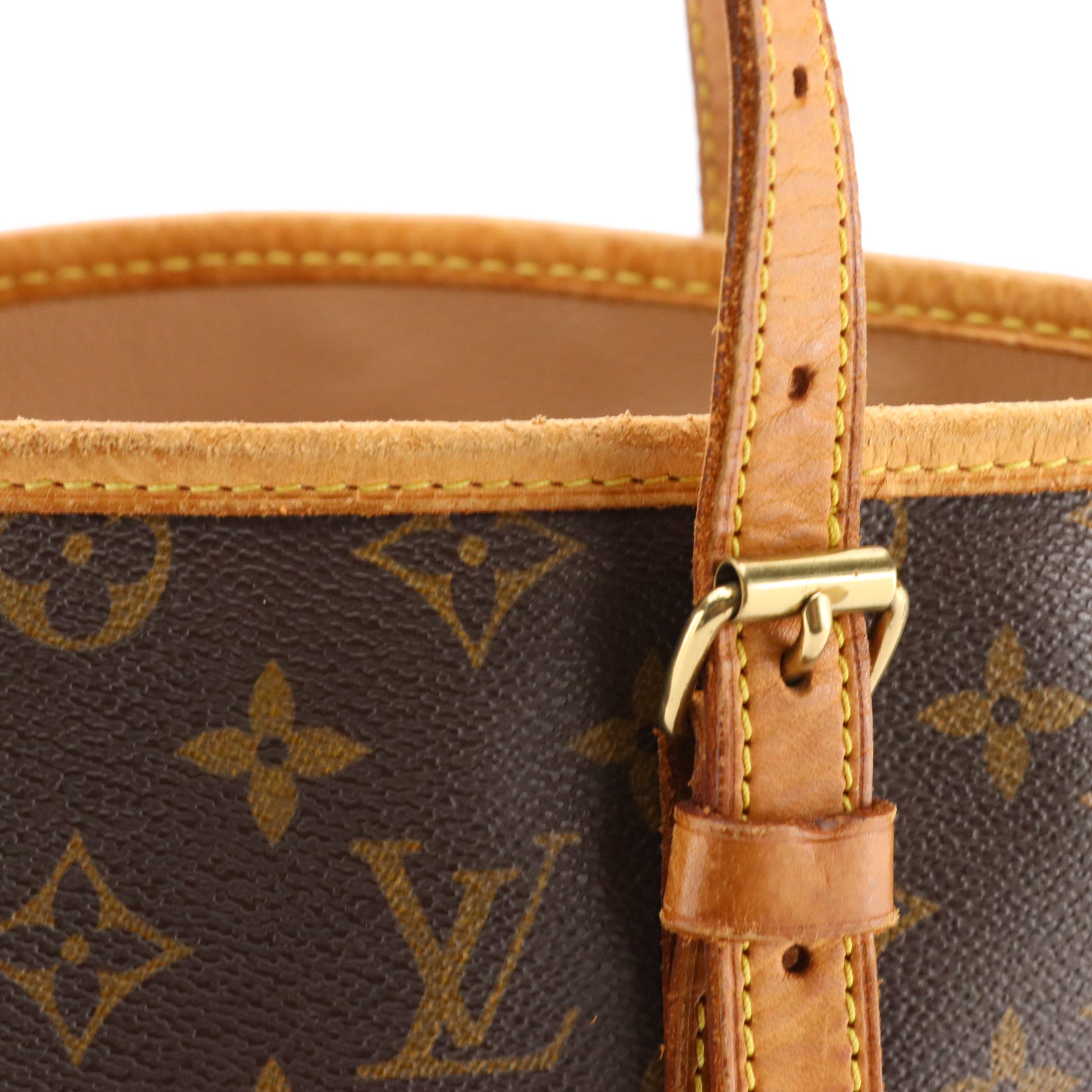 Louis Vuitton Marais GM Bucket Bag in Monogram Canvas and Vachetta Leather Trim