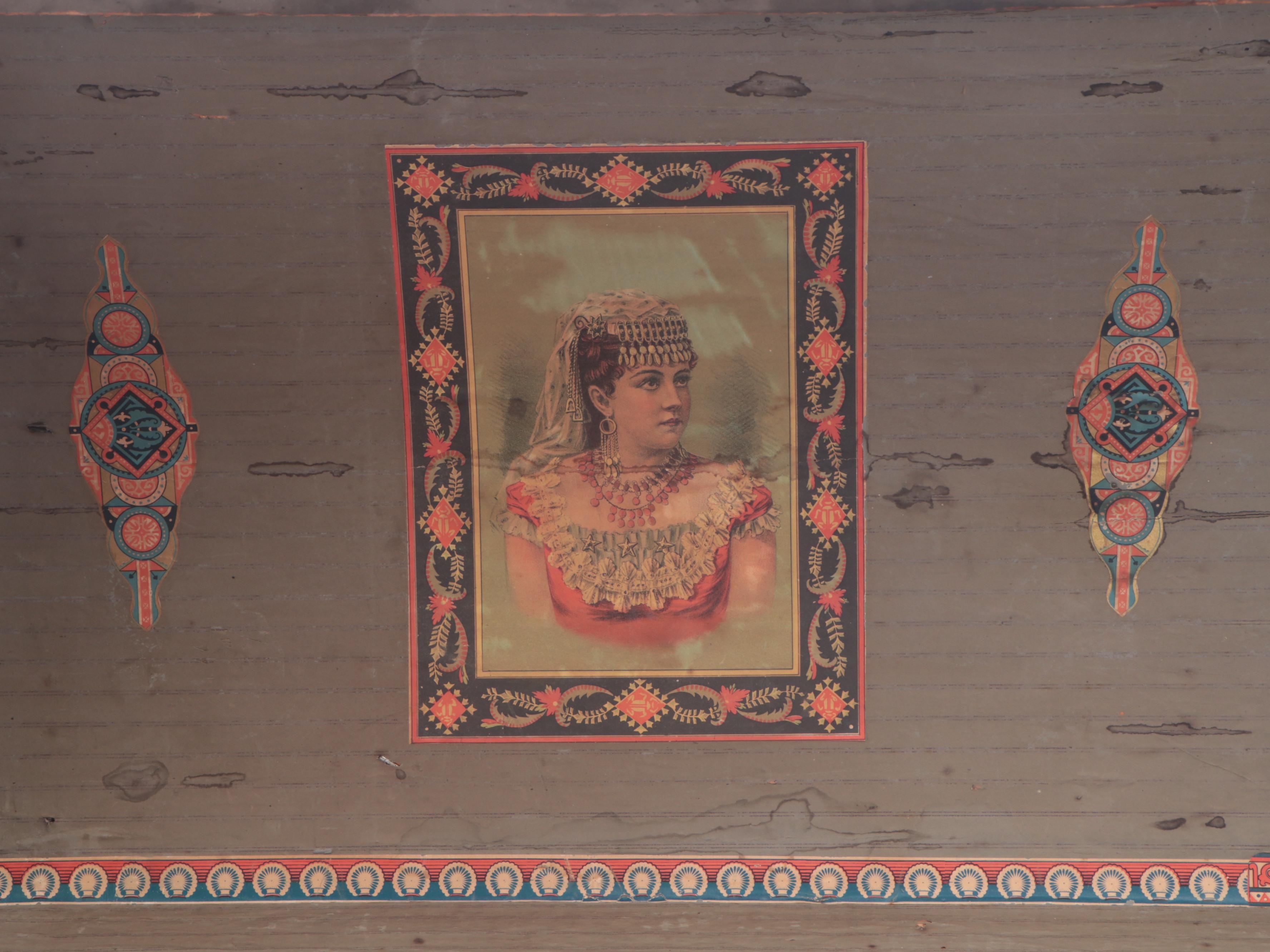 Late Victorian Wood and Metal Dome Top Trunk, Late 19th/ Early 20th Century