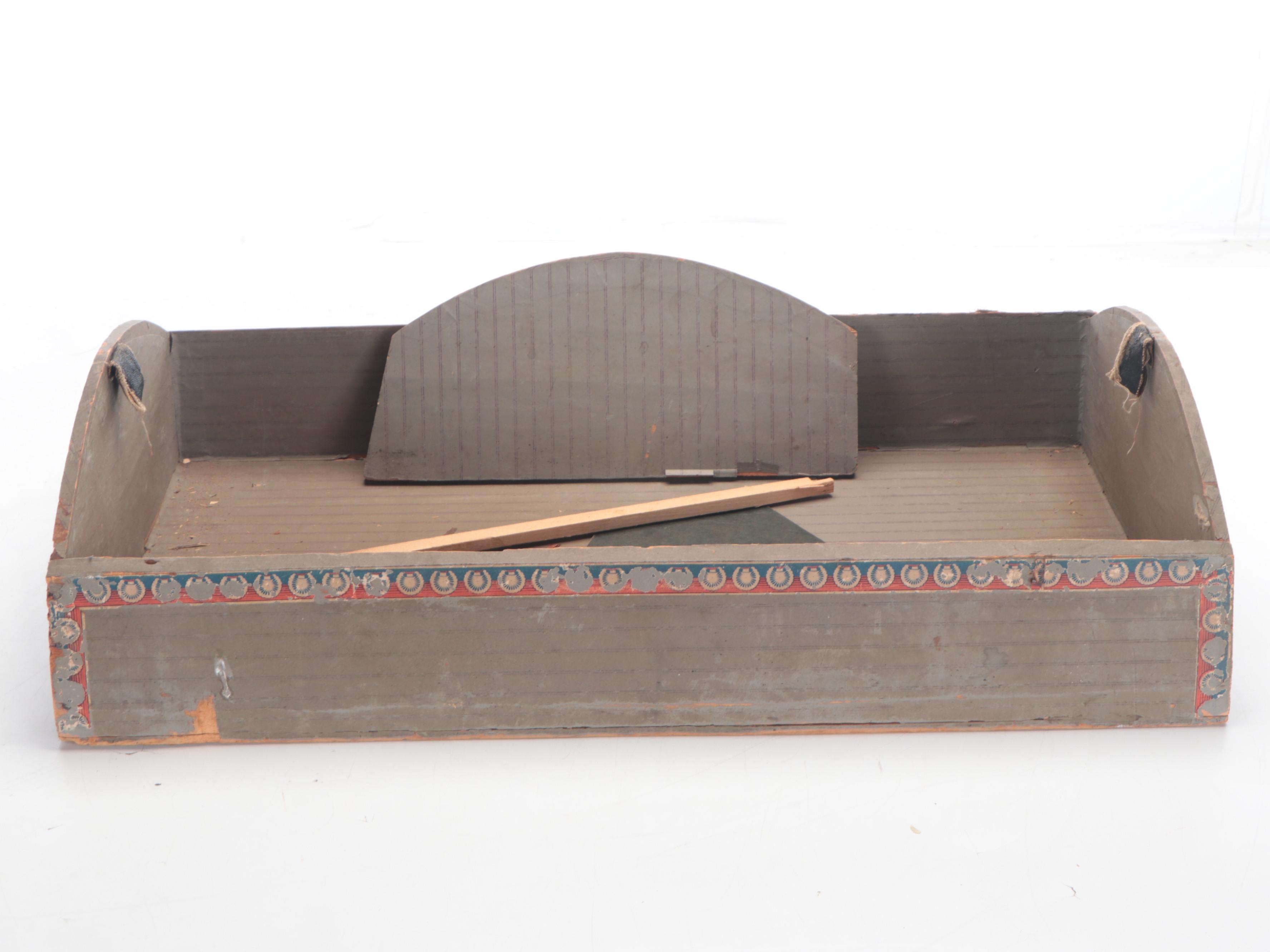 Late Victorian Wood and Metal Dome Top Trunk, Late 19th/ Early 20th Century