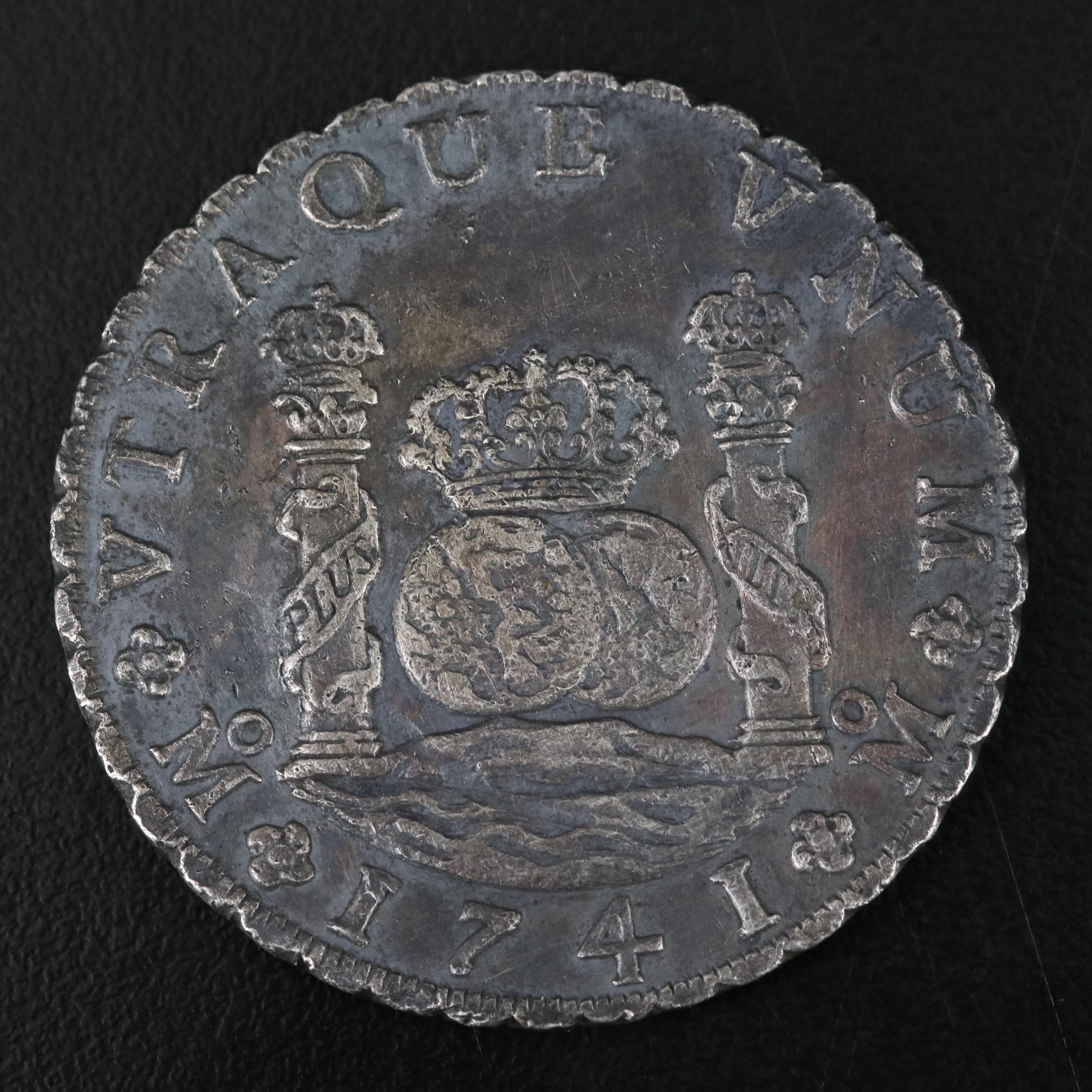 1741 Spanish Colonial Mexico 8-Reales "Piece of Eight" Silver Coin