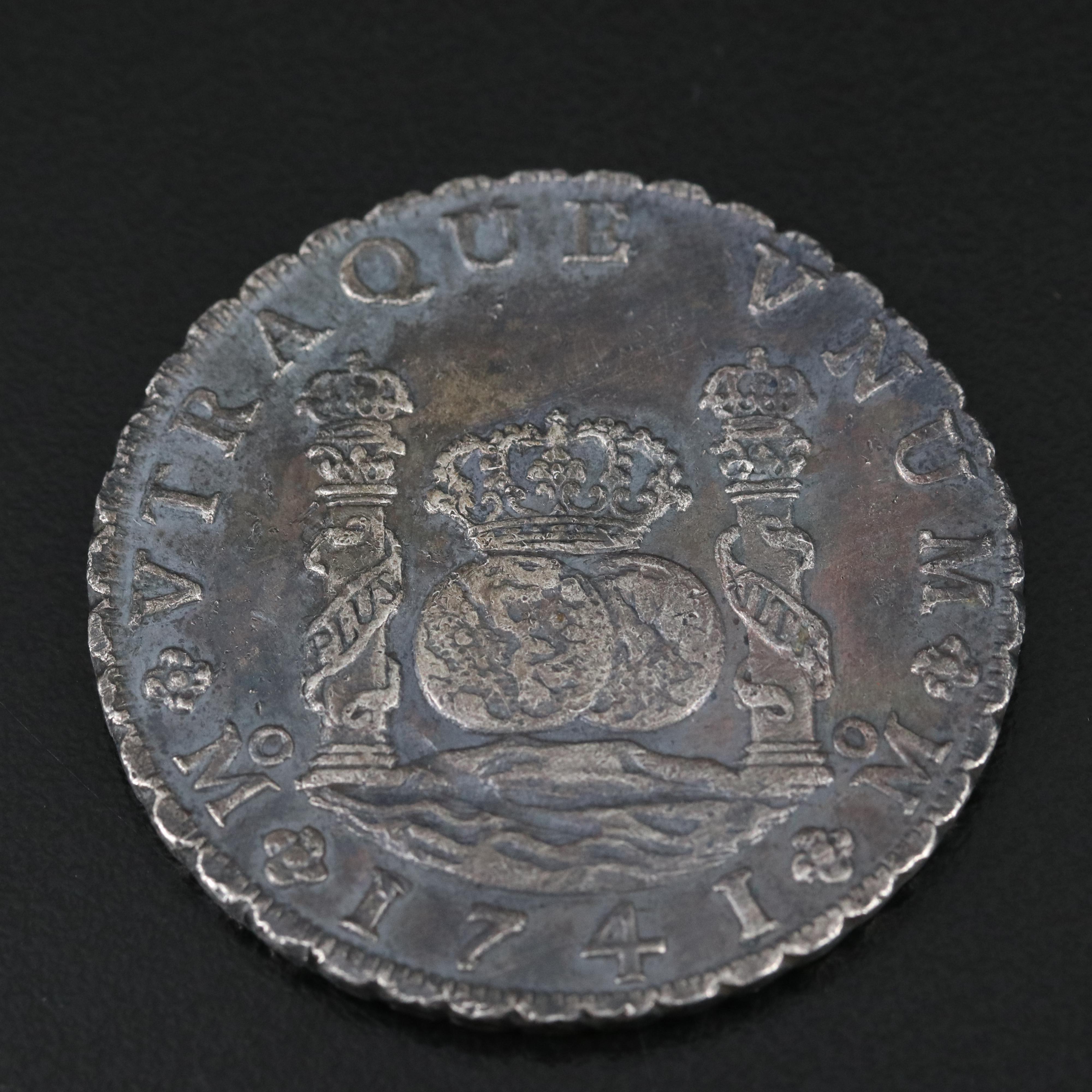 1741 Spanish Colonial Mexico 8-Reales "Piece of Eight" Silver Coin