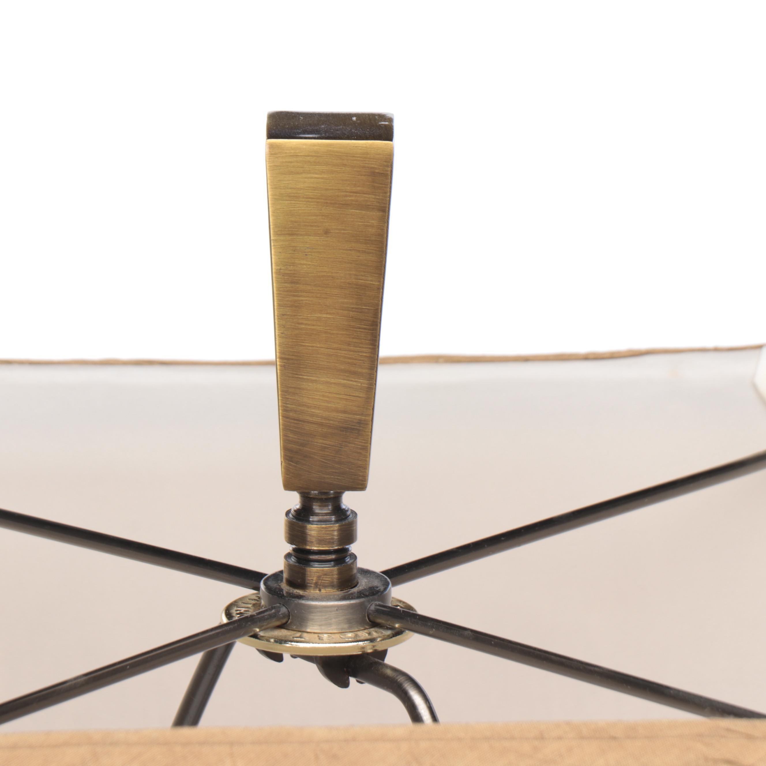 Textured Fabric-Wrapped Urn Table Lamps with Silk Shades, 21st Century