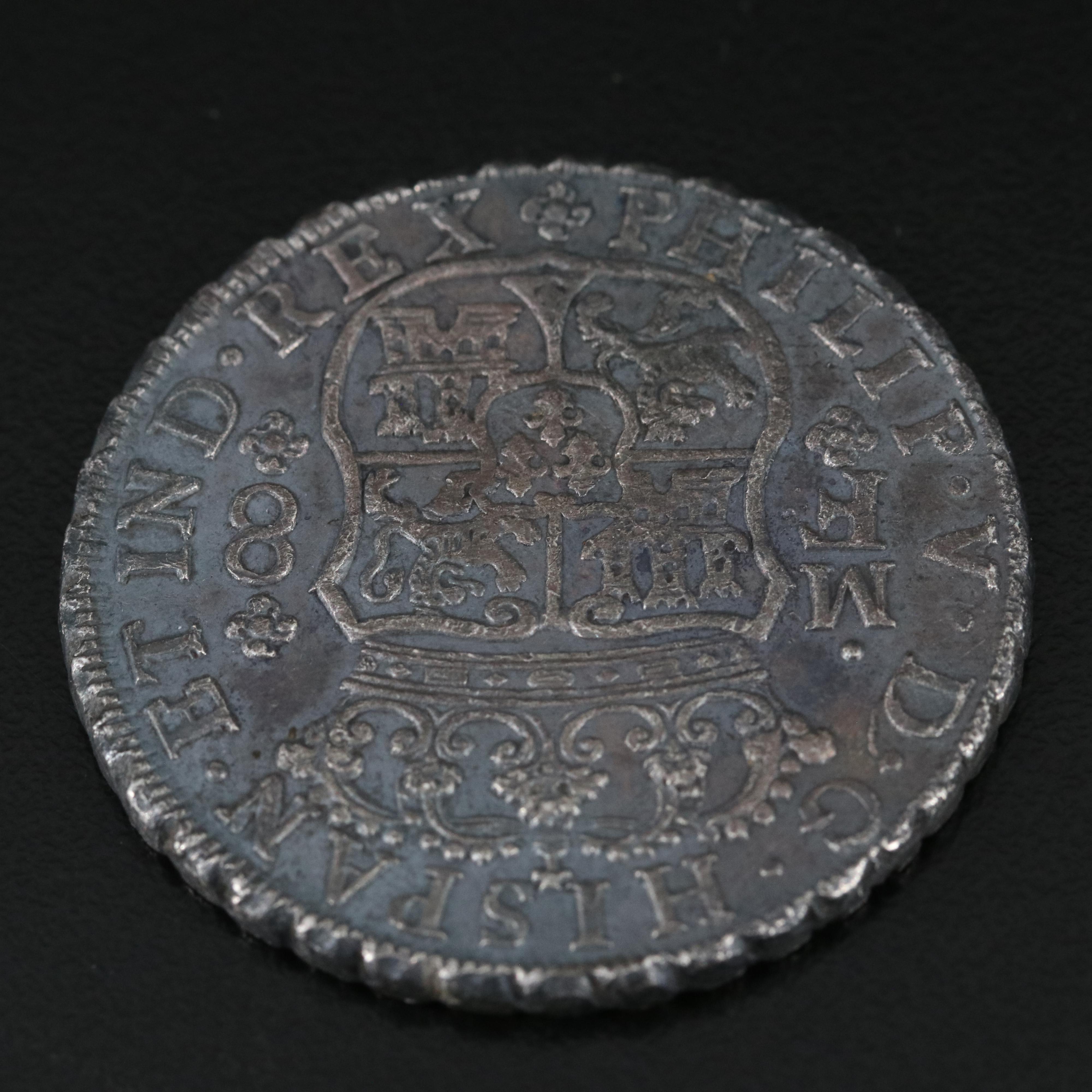 1741 Spanish Colonial Mexico 8-Reales "Piece of Eight" Silver Coin