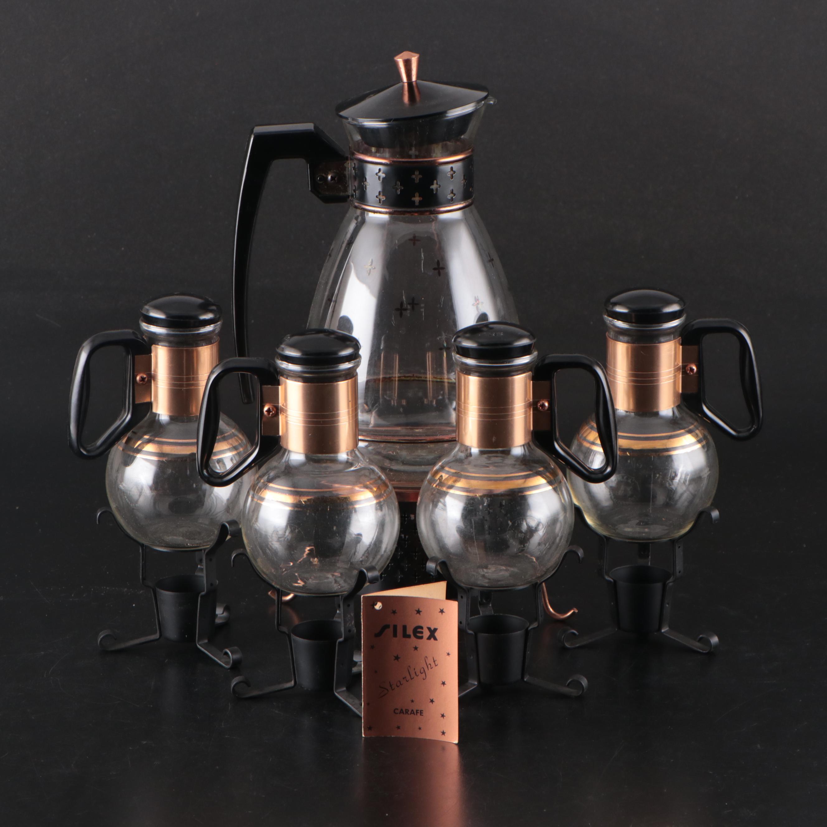 Silex "Starlight" Glass Coffee Carafe with Metal Burner and More