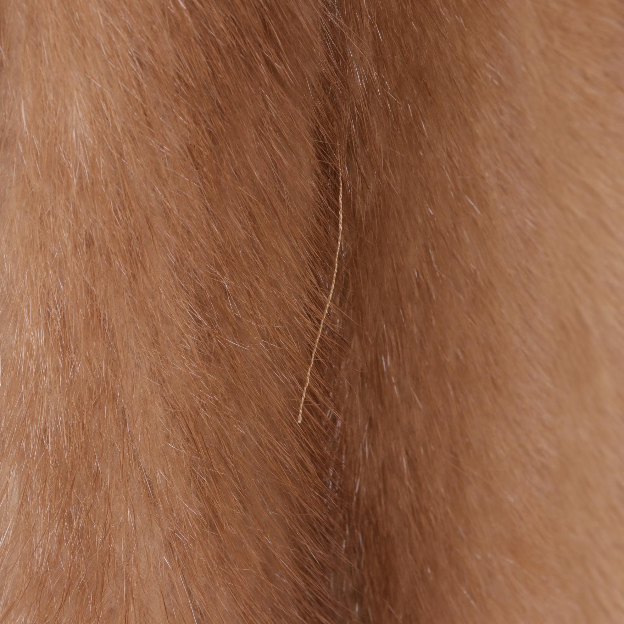 Cameo Room Long Fawn Mink Fur Coat