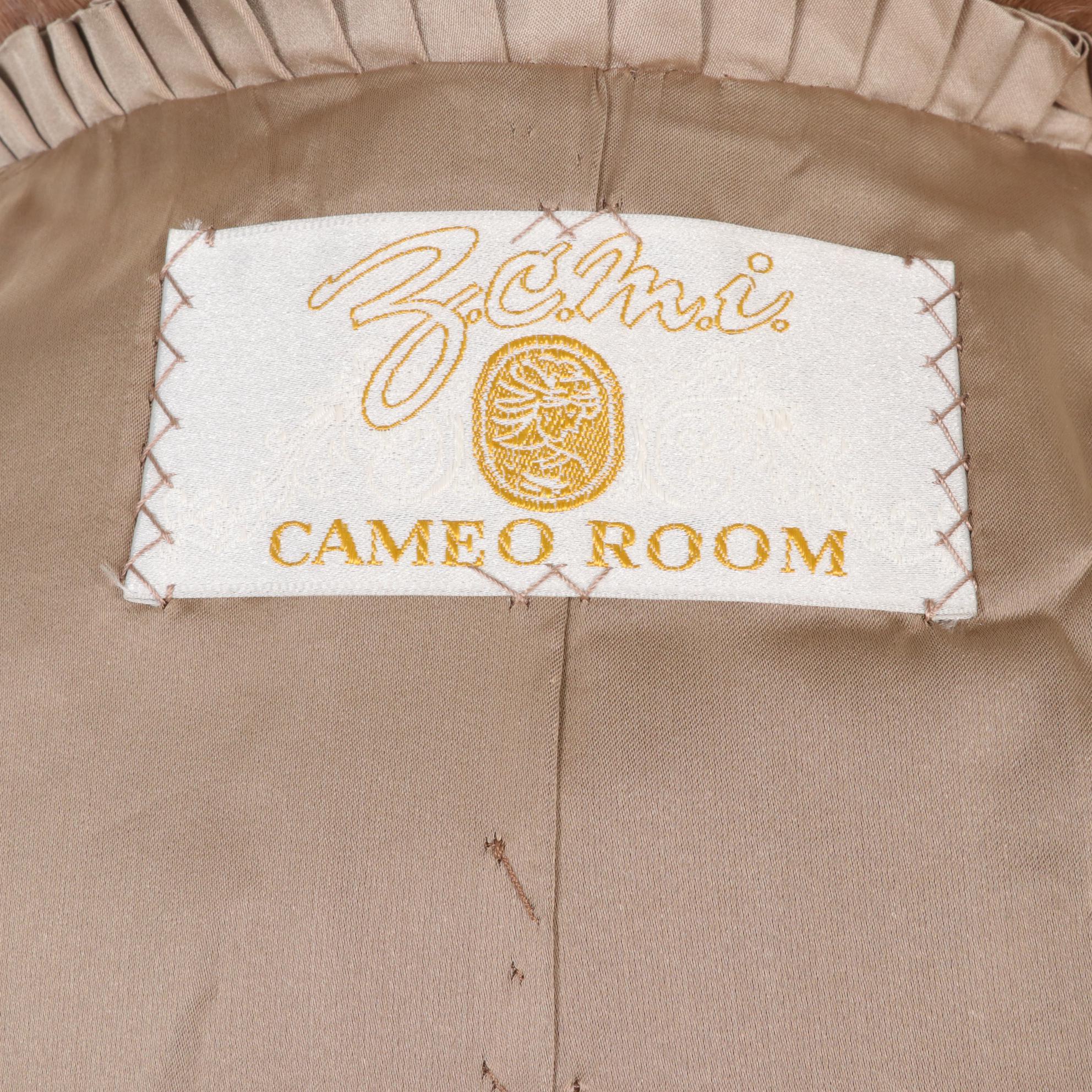 Cameo Room Long Fawn Mink Fur Coat