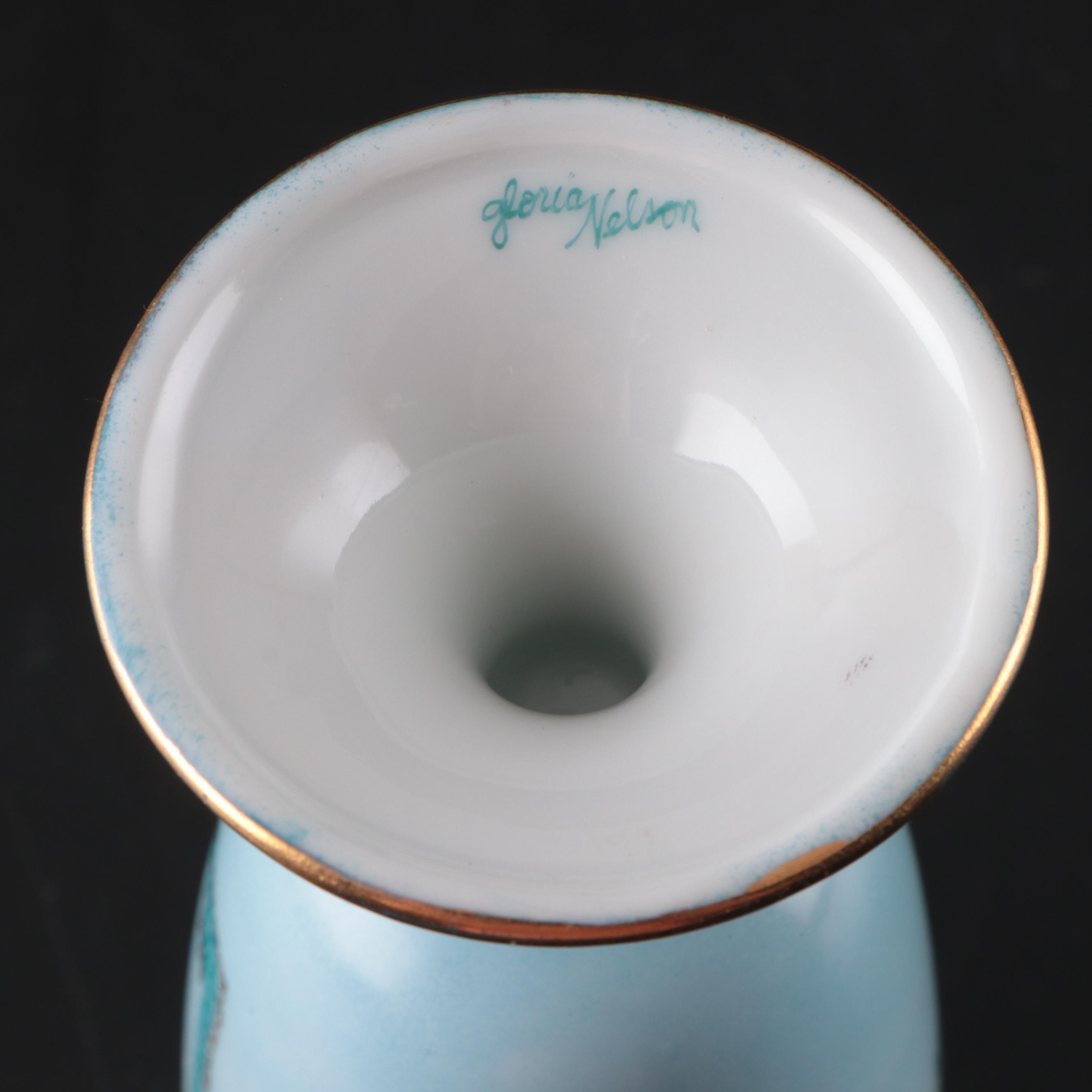 Gloria Nelson Porcelain Kiddush Cup with Federal Glass Bowls and More