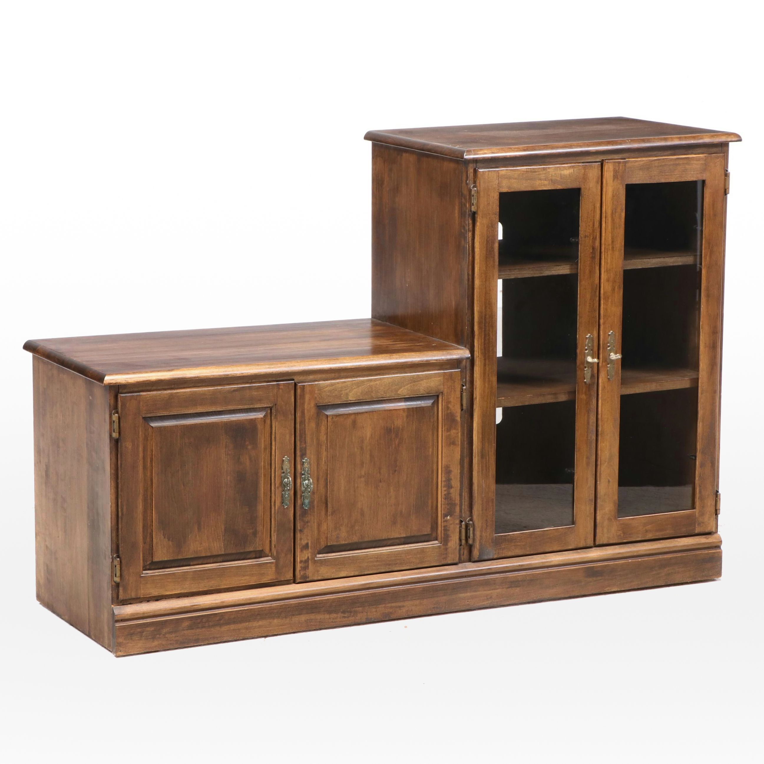 Shaker Style Walnut Finished Entertainment Cabinet