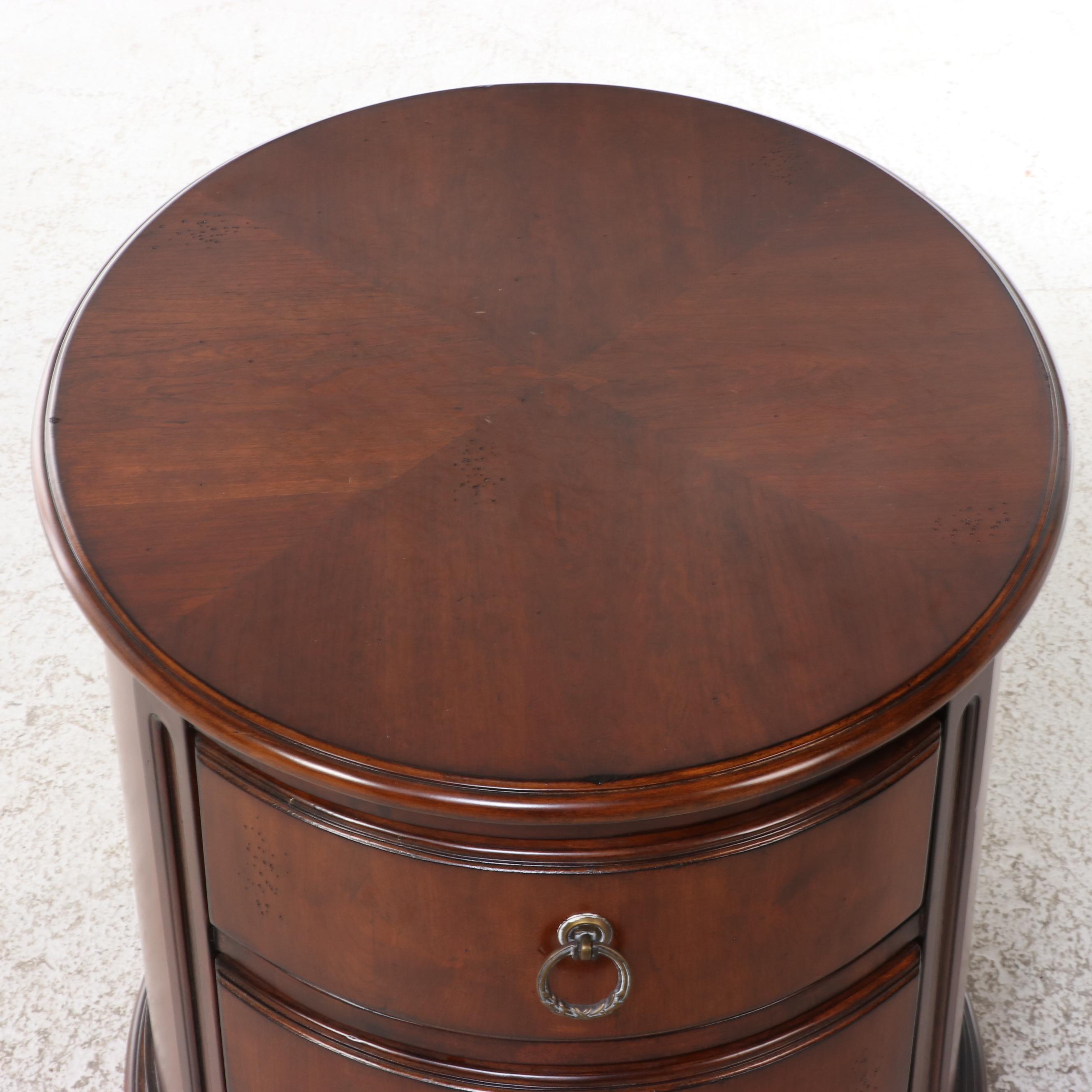 Hekman Federal Style Cherrywood Three-Drawer Chairside Chest