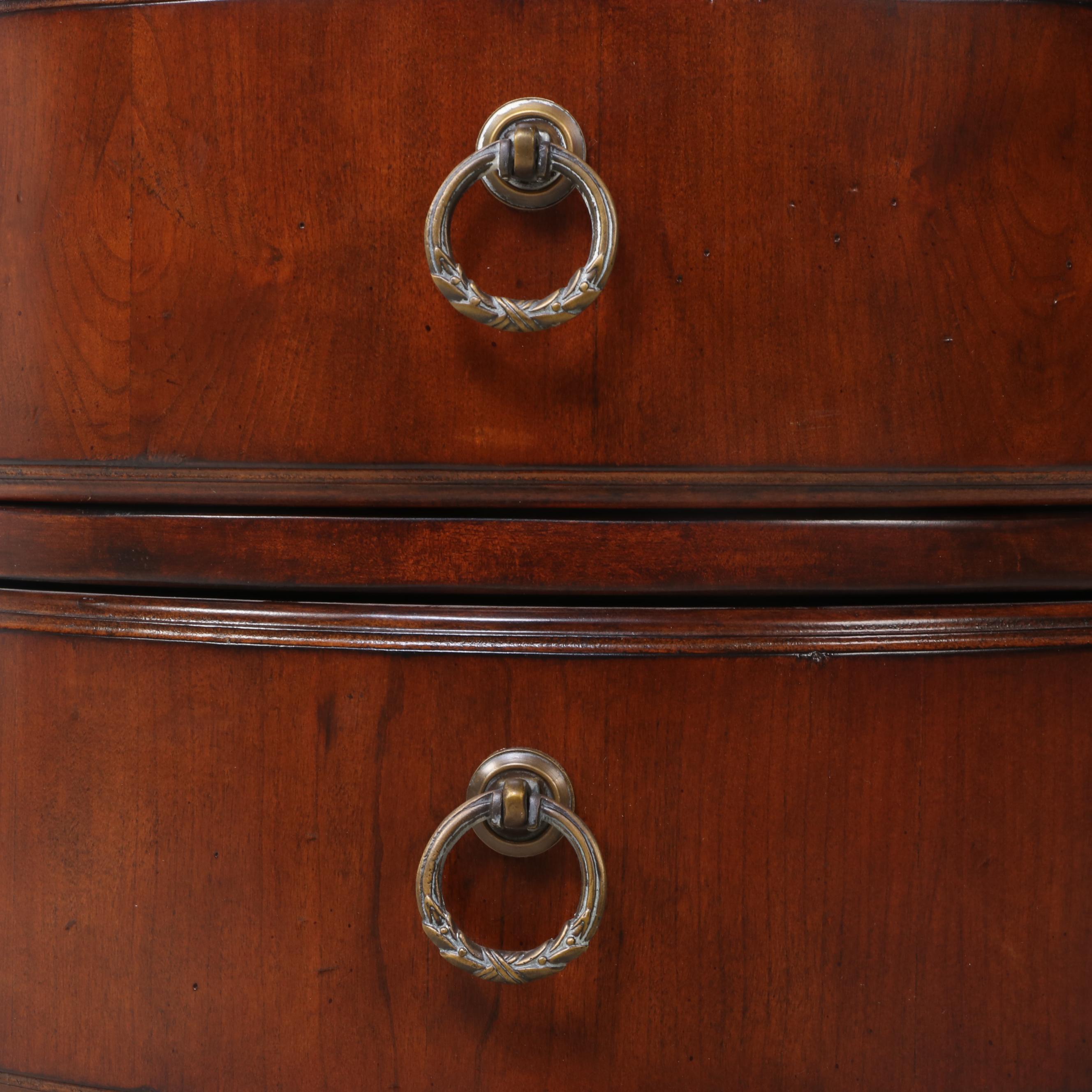 Hekman Federal Style Cherrywood Three-Drawer Chairside Chest