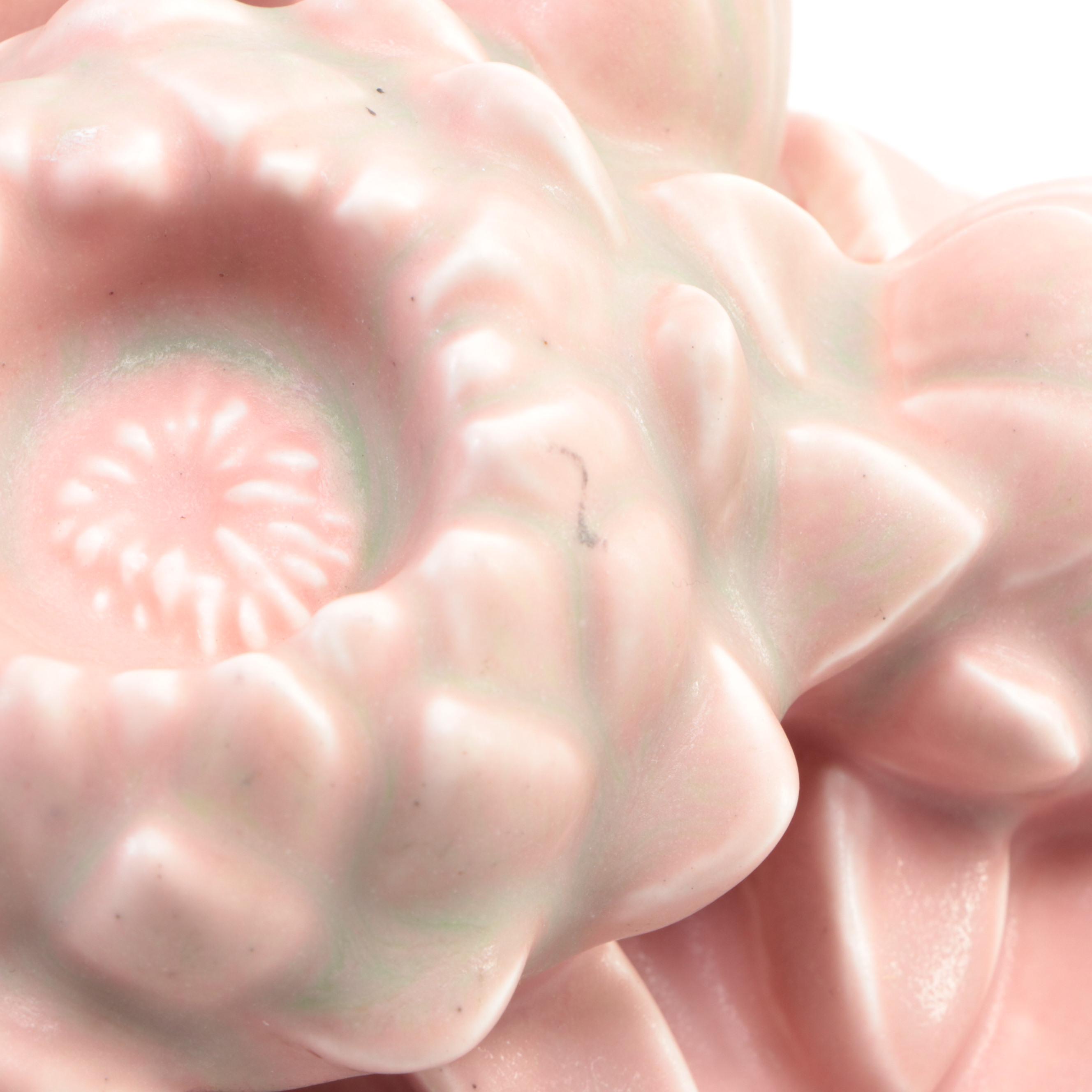 Rookwood Pottery Matte Pink Glazed Ceramic Water Lilly Bookends, 1929