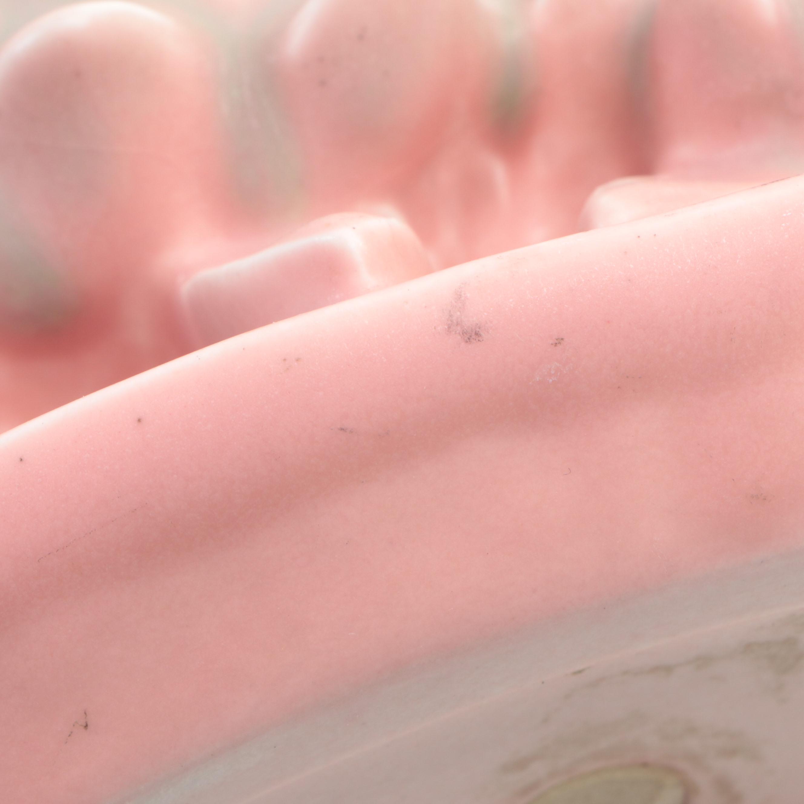 Rookwood Pottery Matte Pink Glazed Ceramic Water Lilly Bookends, 1929