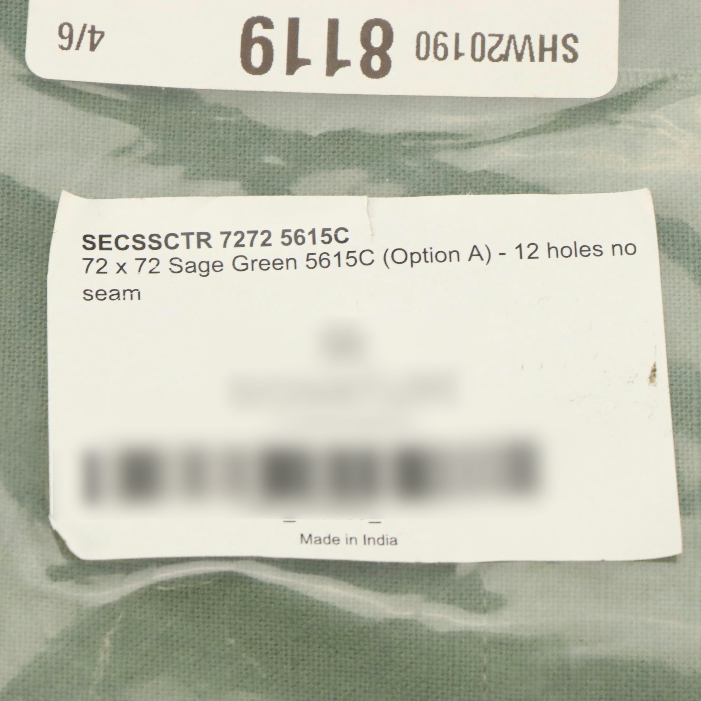 Sage Green Shower Curtain with Black Metal Rollerball Shower Curtain Rings