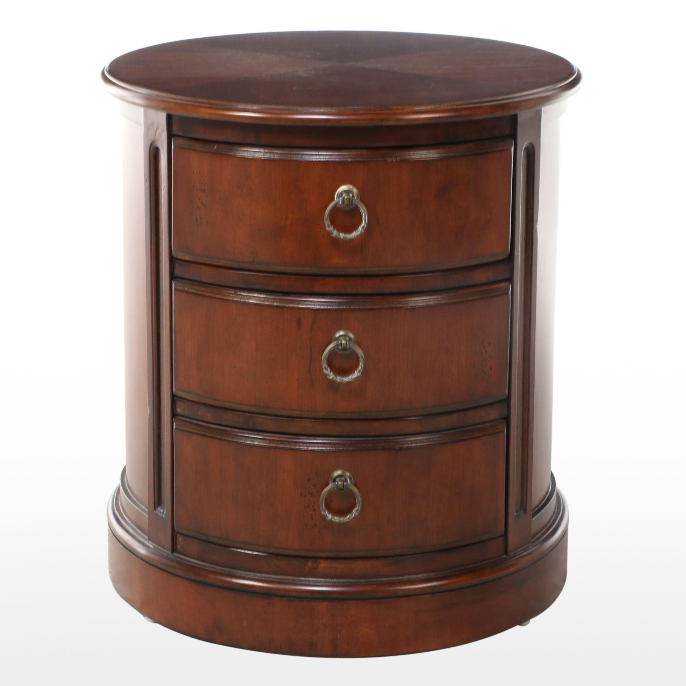 Hekman Federal Style Cherrywood Three-Drawer Chairside Chest