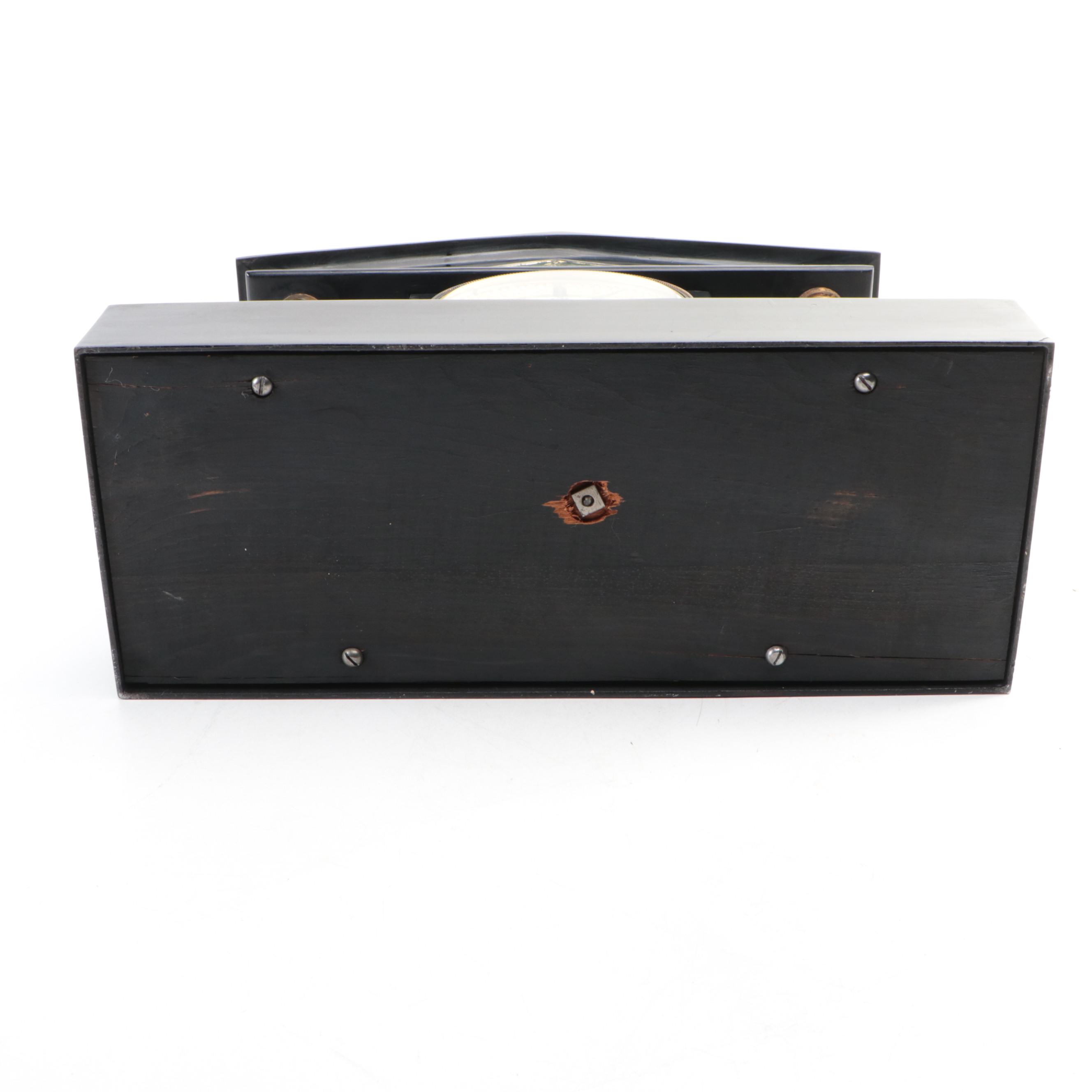 Ansonia "Loire" Enameled Iron Pillar Mantel Clock, Late 19th Century