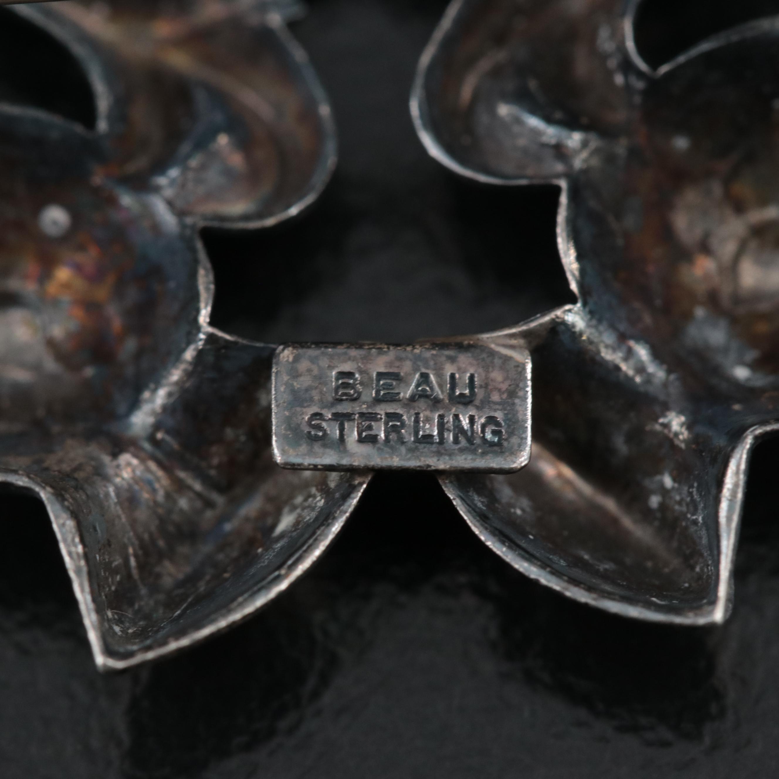 Sterling Thistle Brooch