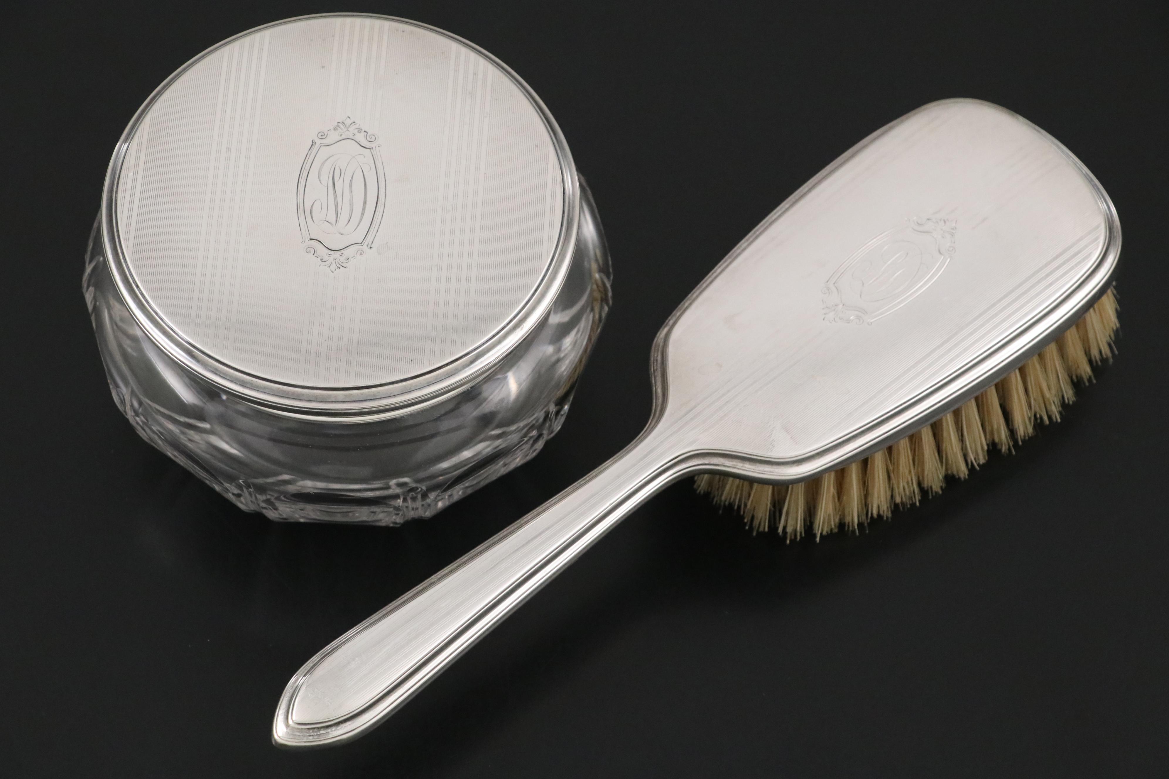 Wallace Sterling Hand Mirror with More Sterling Vanity Décor