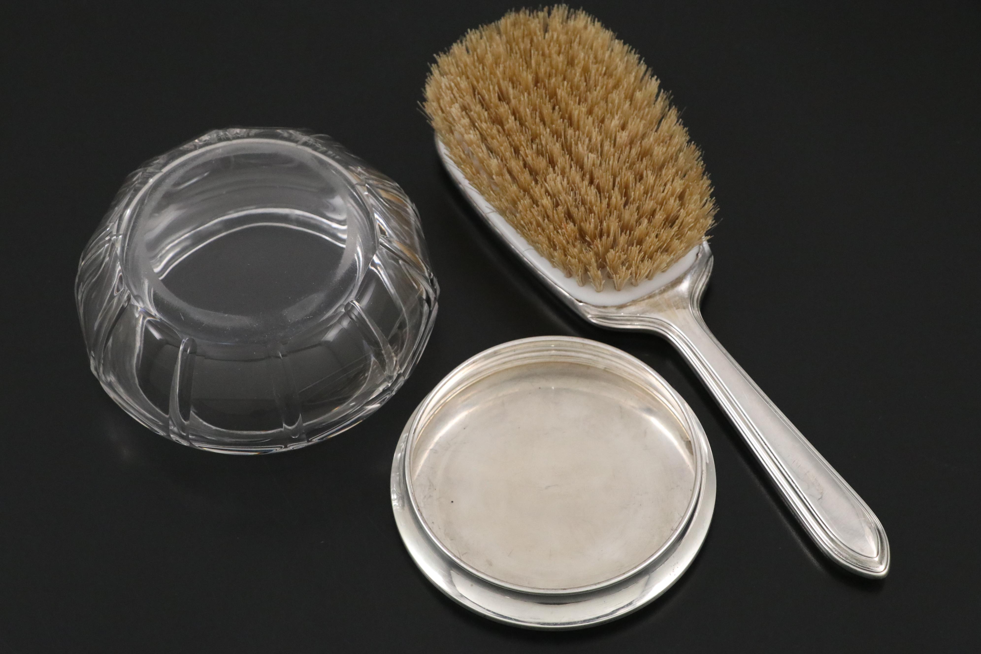 Wallace Sterling Hand Mirror with More Sterling Vanity Décor