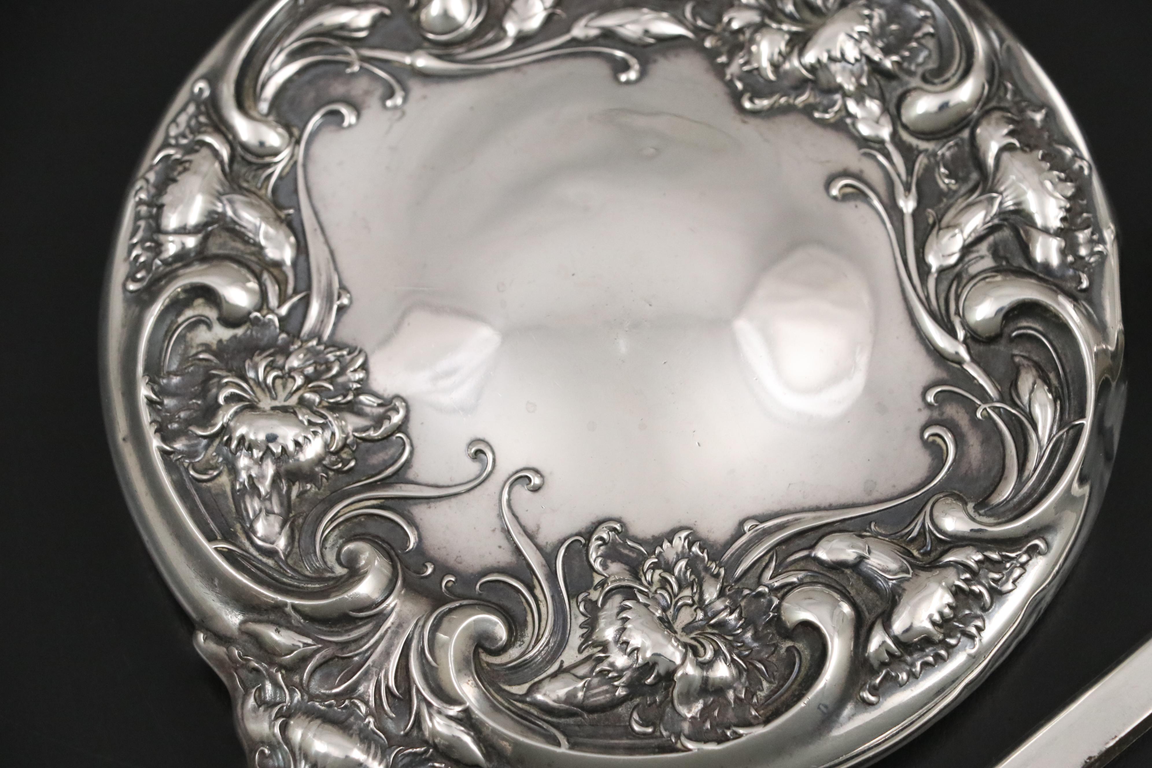 Wallace Sterling Hand Mirror with More Sterling Vanity Décor