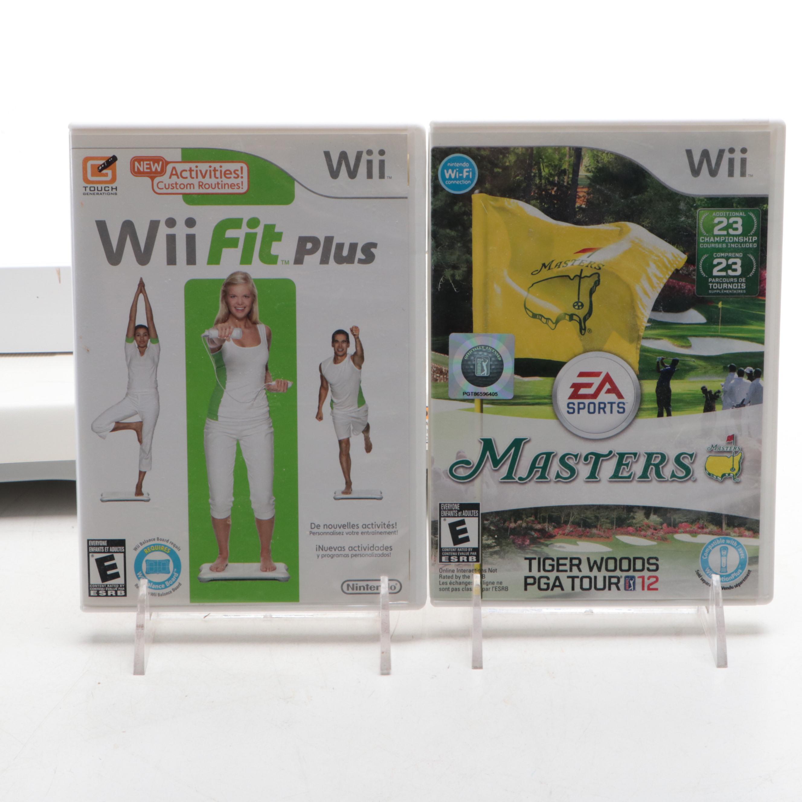 Nintendo Wii Console and Nintendo Wii Fit Board with More Accessories
