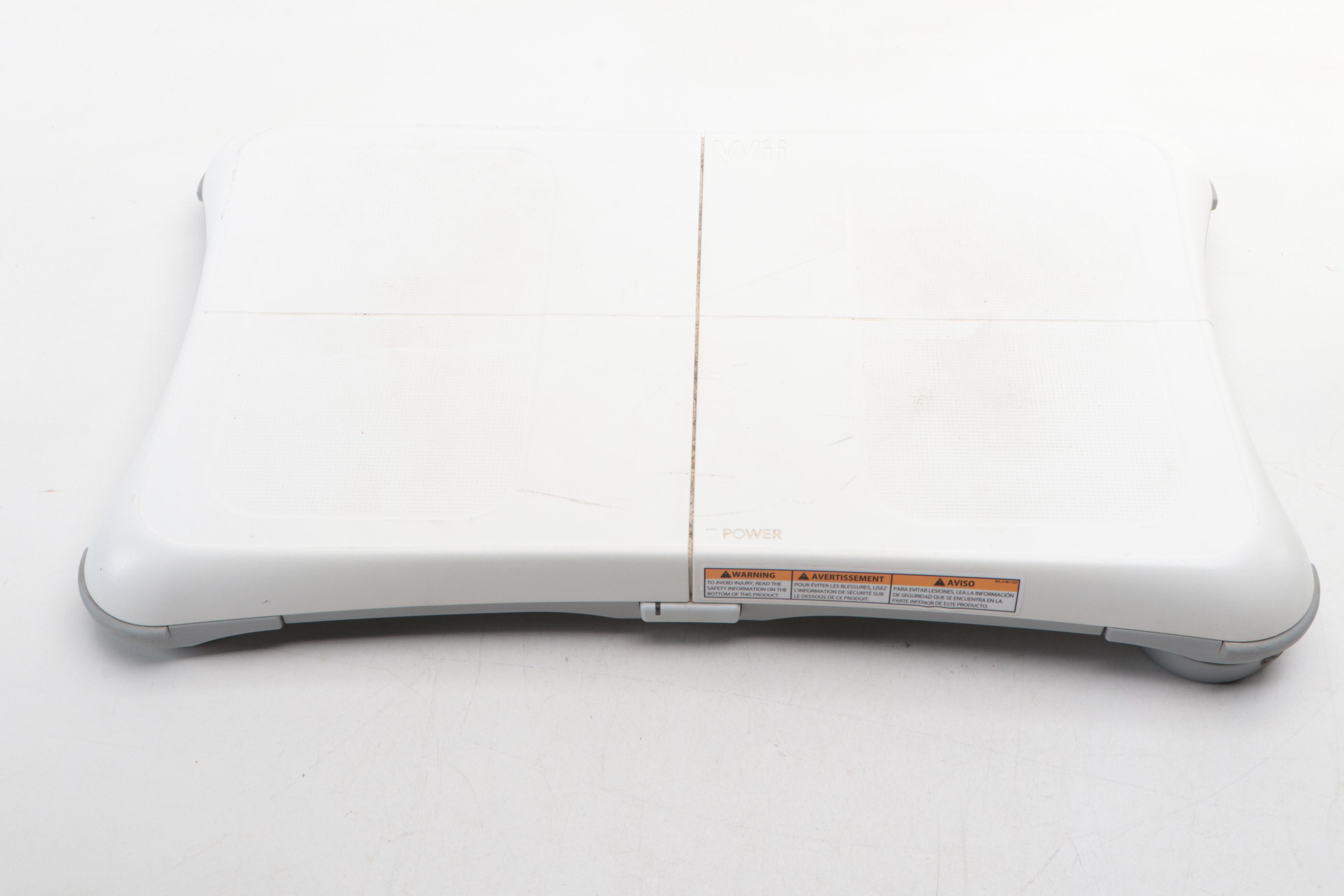 Nintendo Wii Console and Nintendo Wii Fit Board with More Accessories