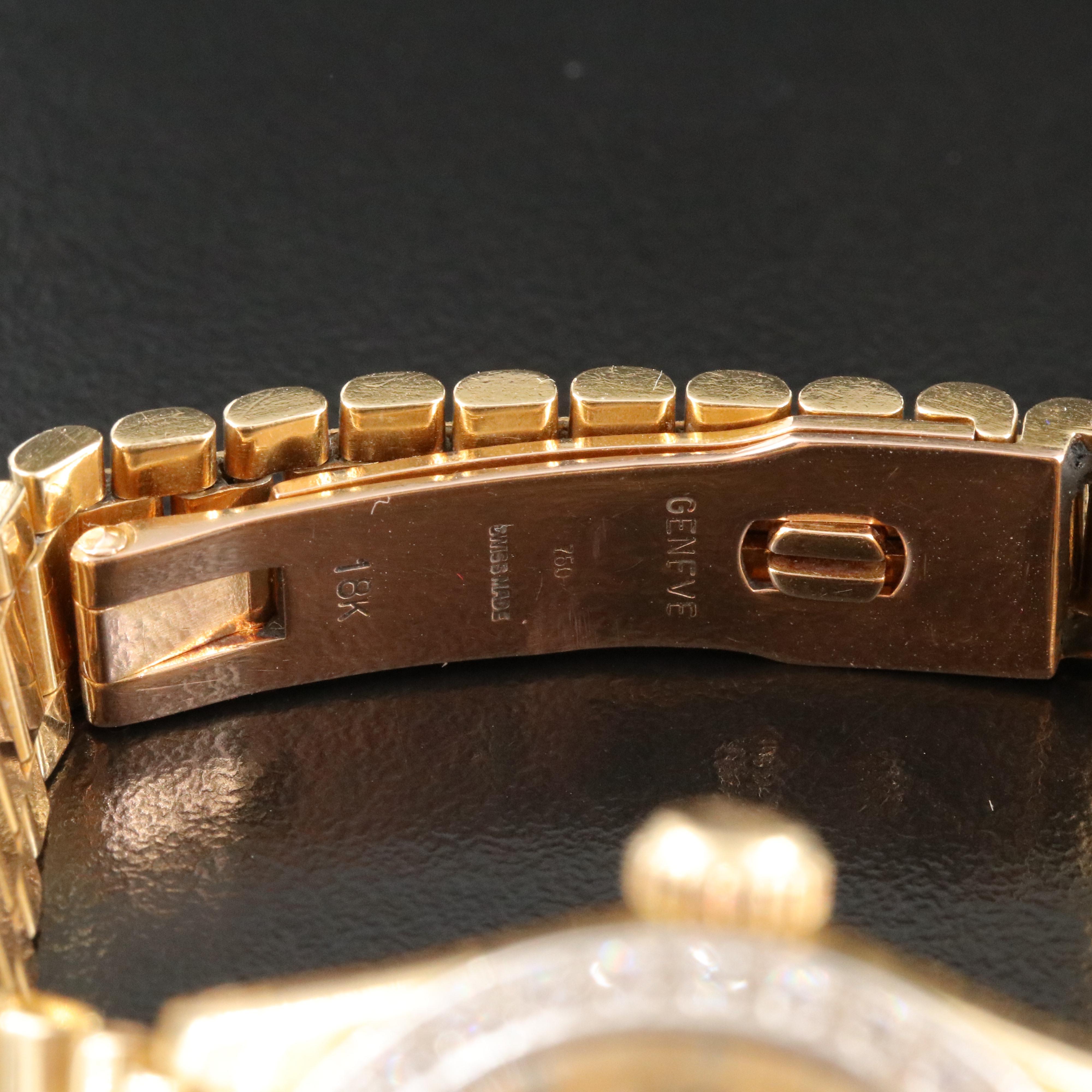 Rolex Datejust 6916 Custom Diamond Set 18K Gold Watch