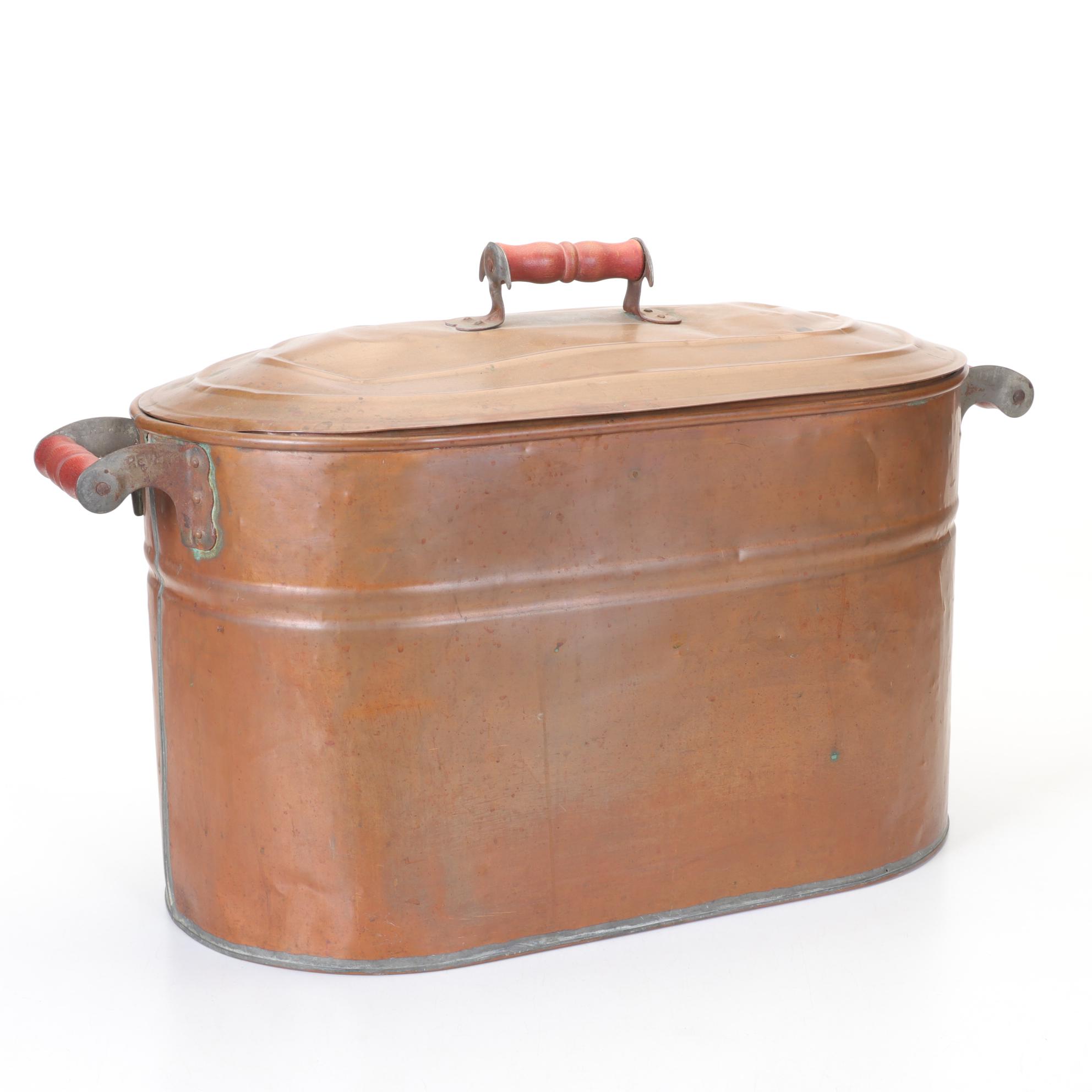 Revere Handled Copper Boiler and Wash Tub