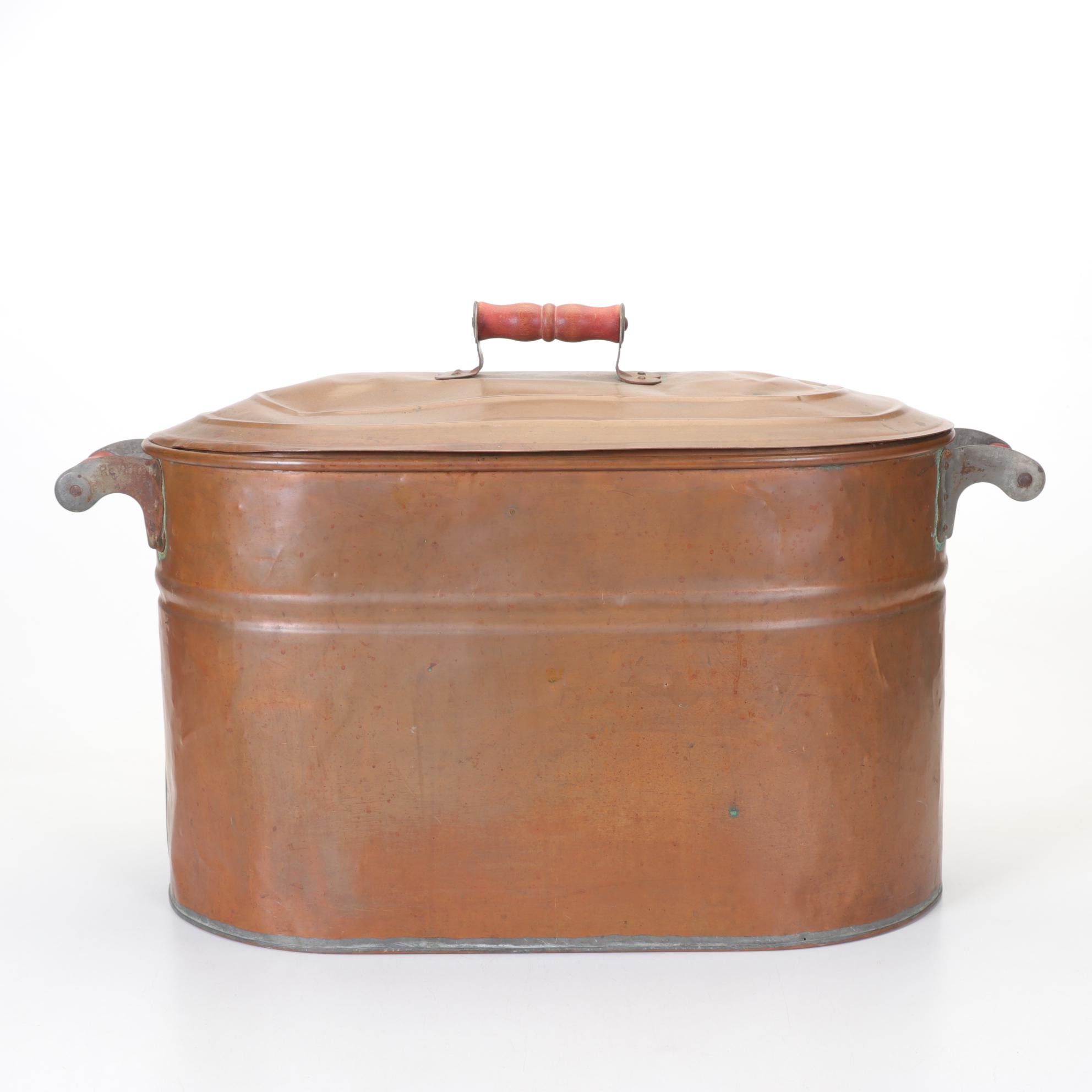 Revere Handled Copper Boiler and Wash Tub