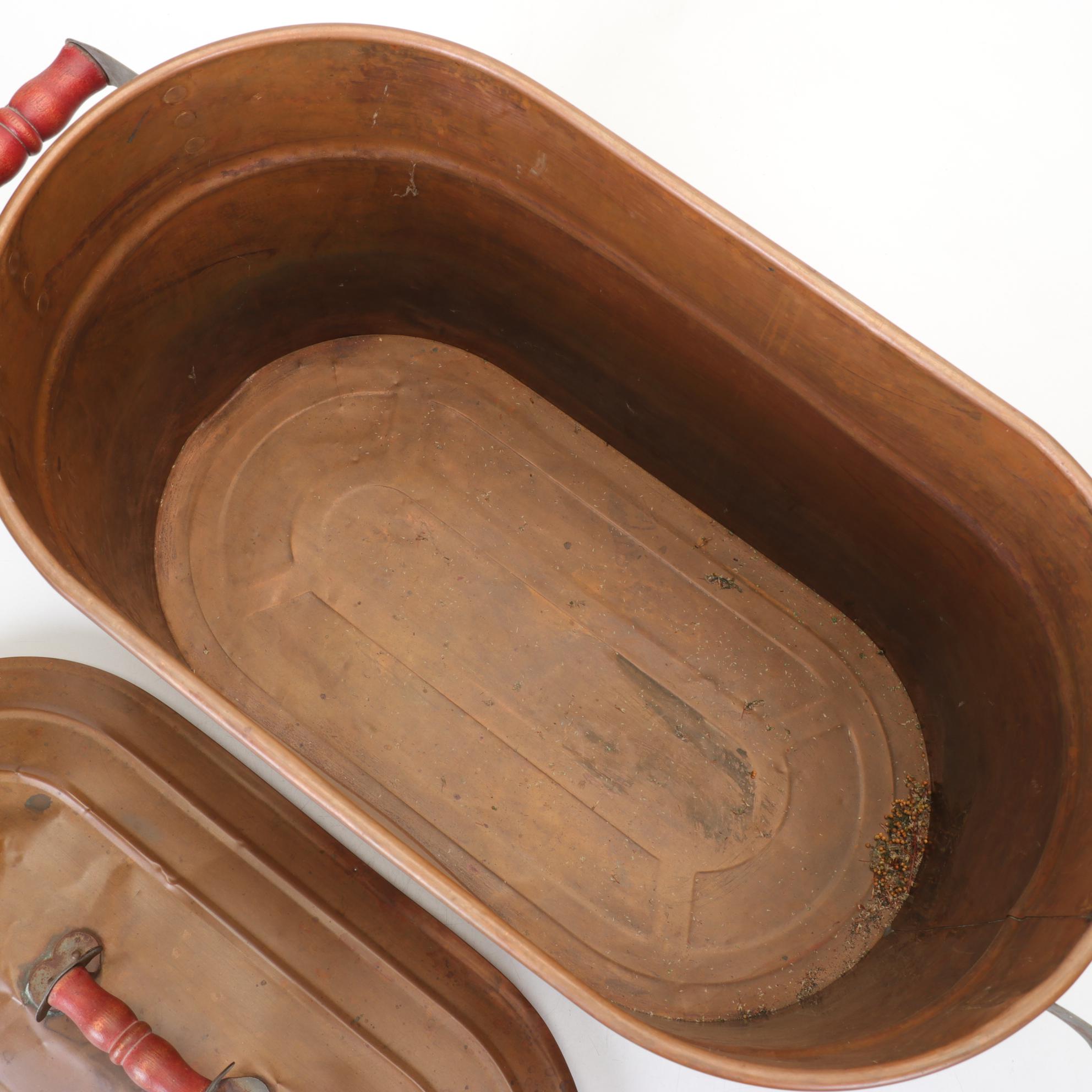 Revere Handled Copper Boiler and Wash Tub