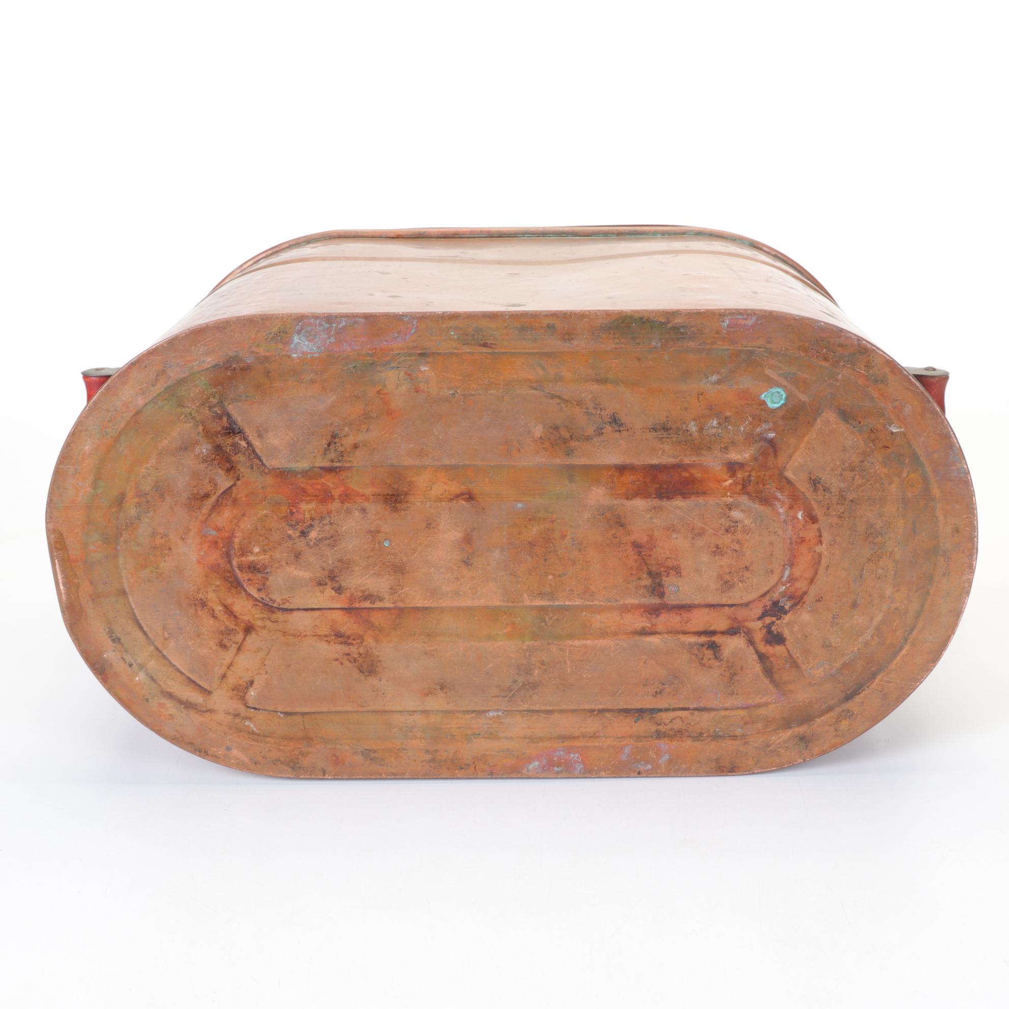 Revere Handled Copper Boiler and Wash Tub