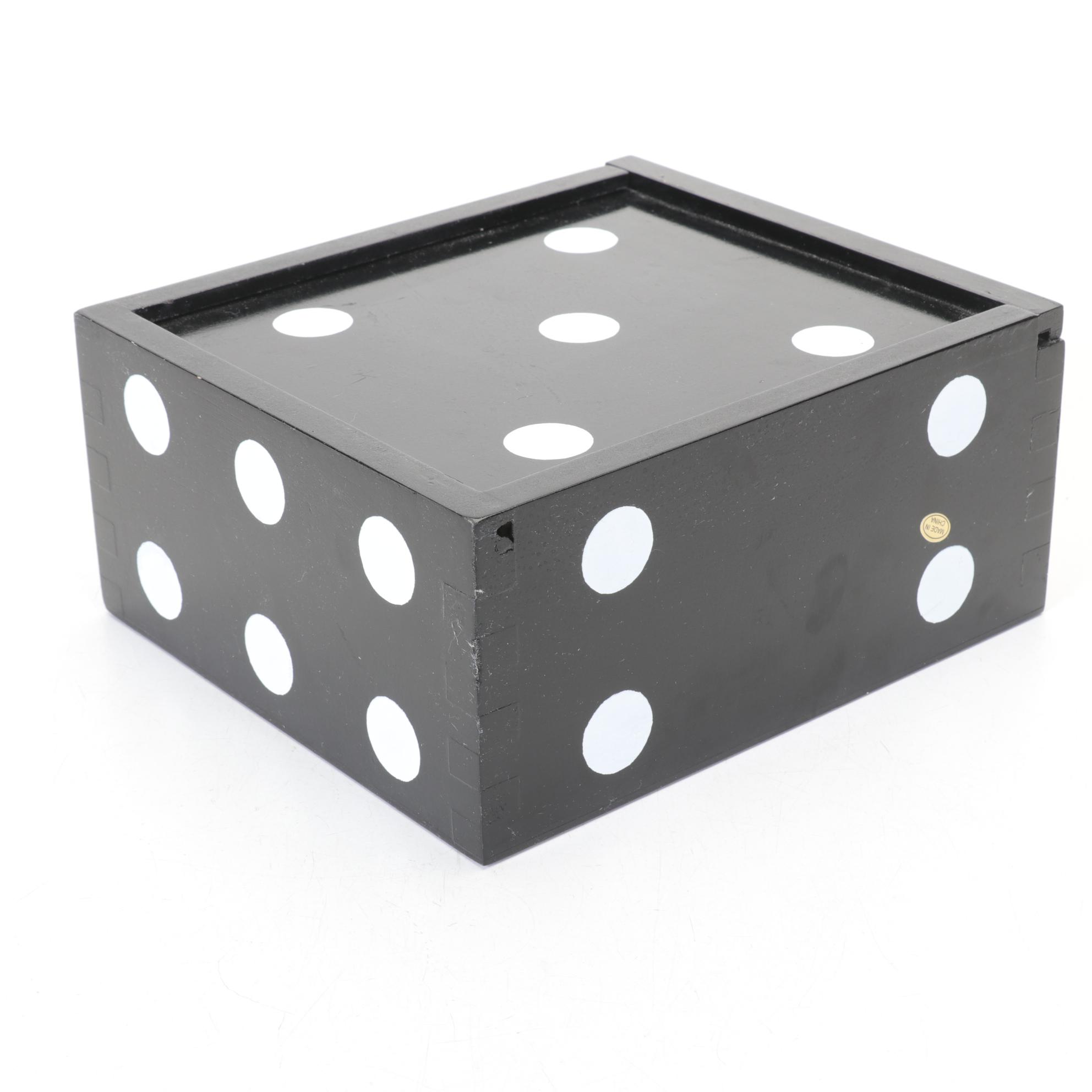 Domino Set from Challenge Masters with Decorative Wooden Box