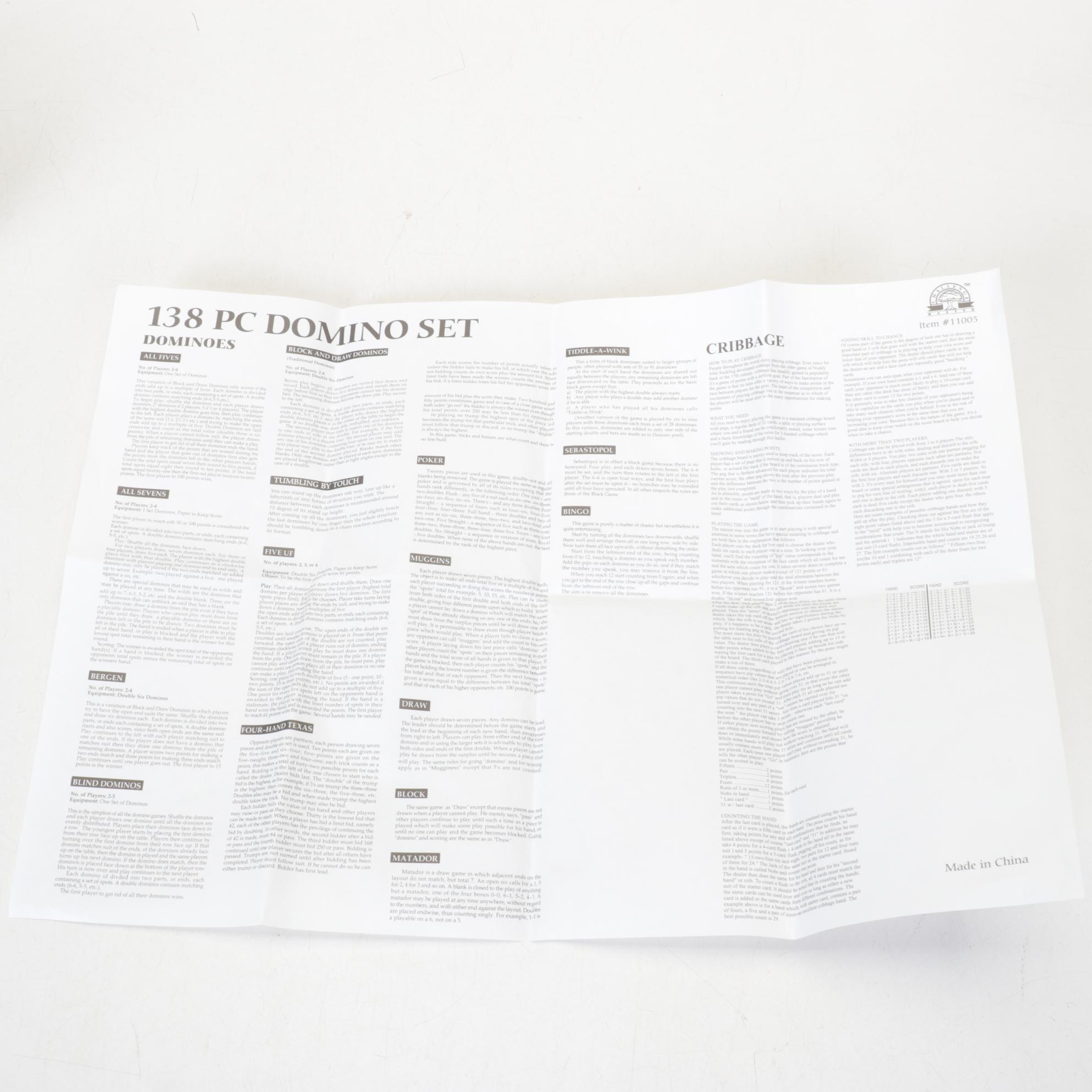 Domino Set from Challenge Masters with Decorative Wooden Box