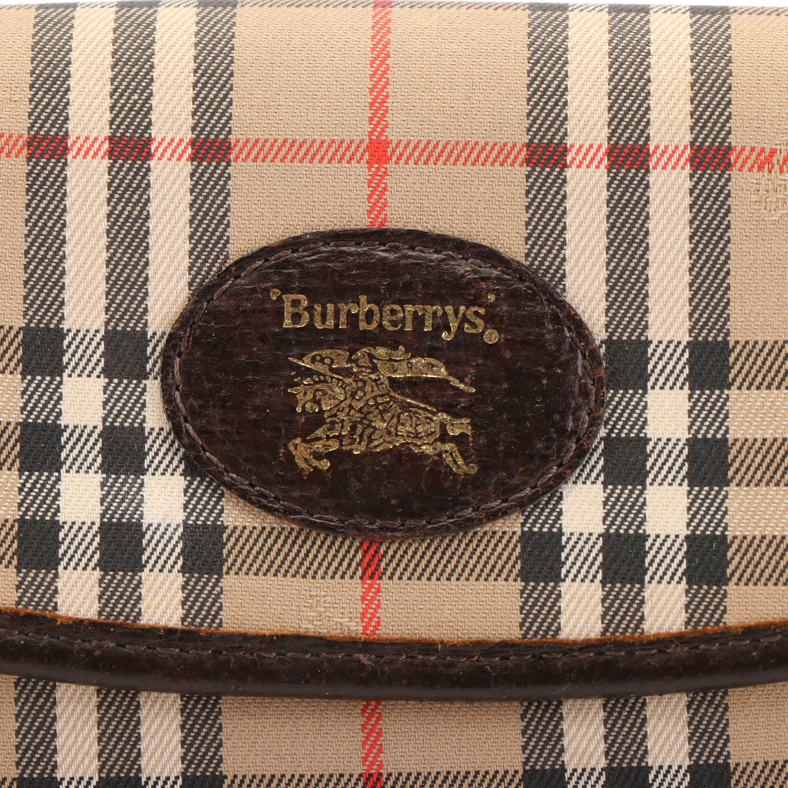 Burberrys Haymarket Check Canvas Clutch Bag