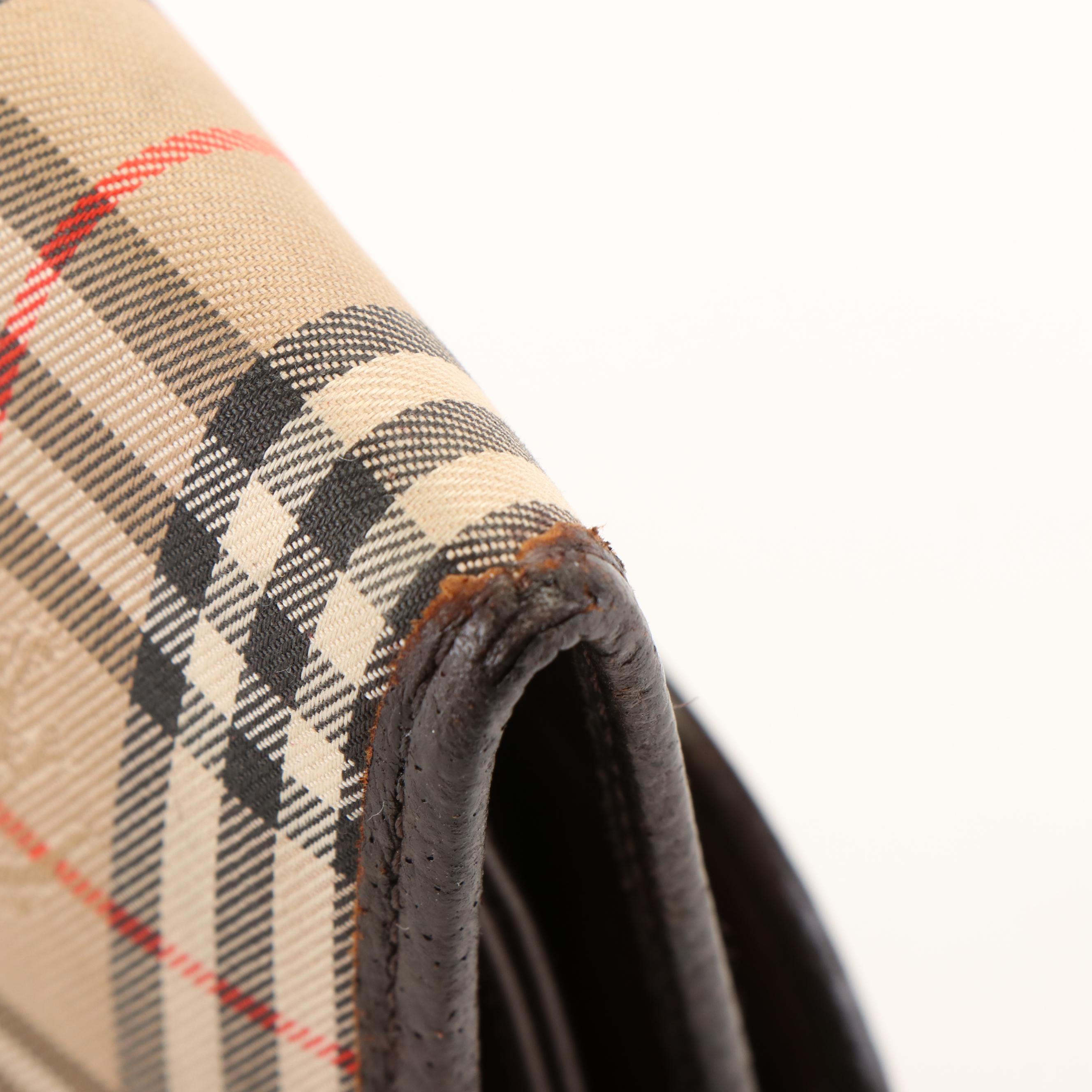 Burberrys Haymarket Check Canvas Clutch Bag