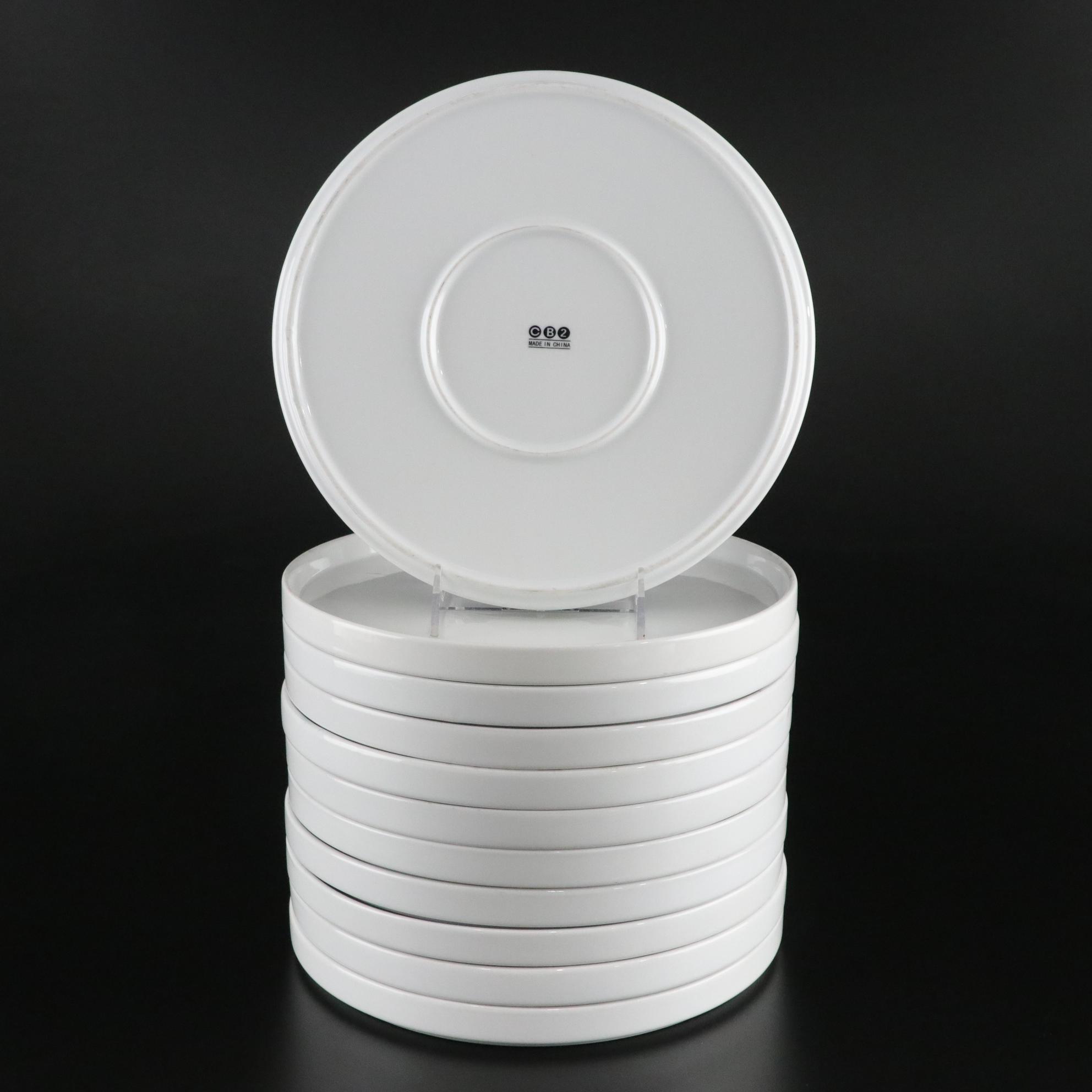 Porcelain "Frank" Dinner Plates by CB2