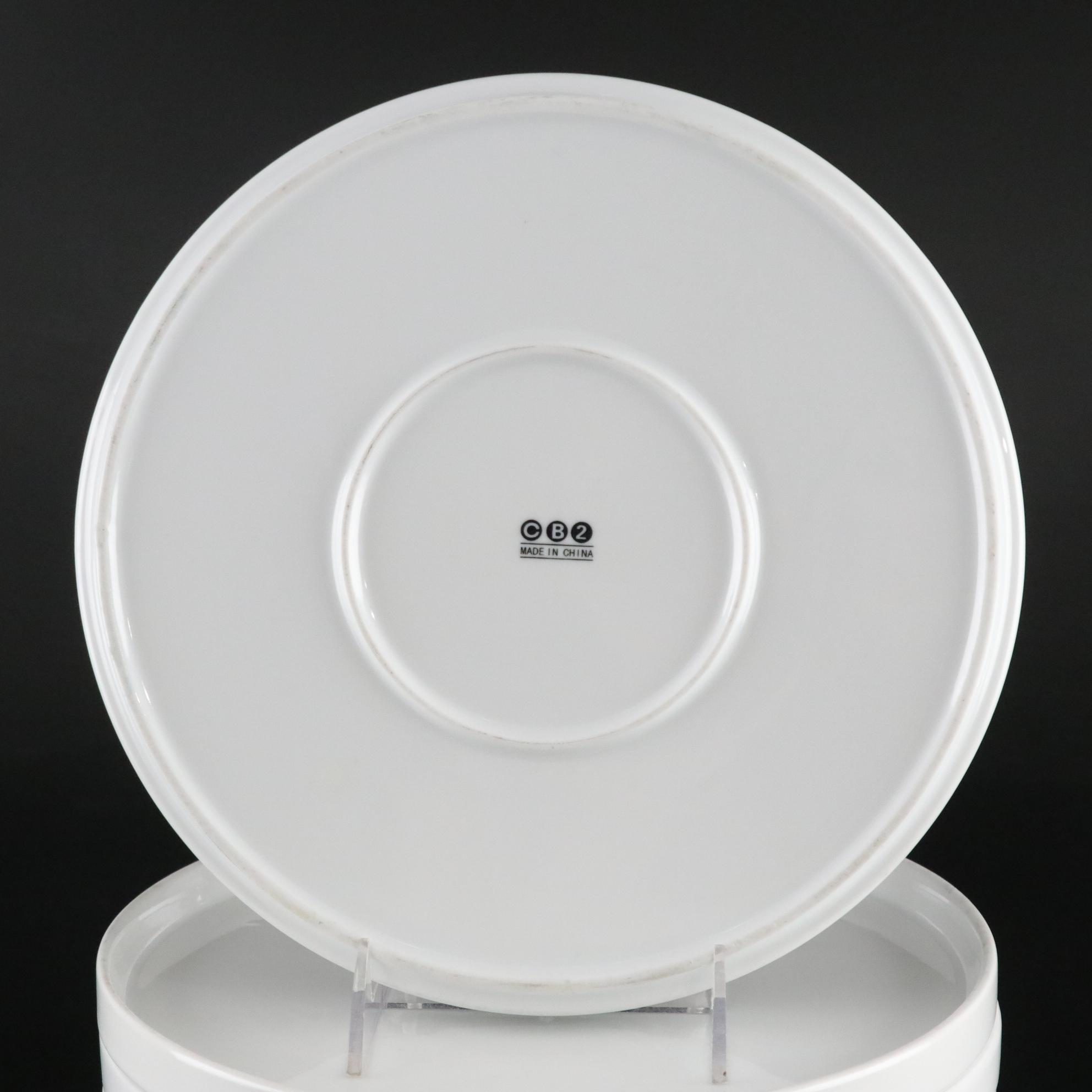 Porcelain "Frank" Dinner Plates by CB2