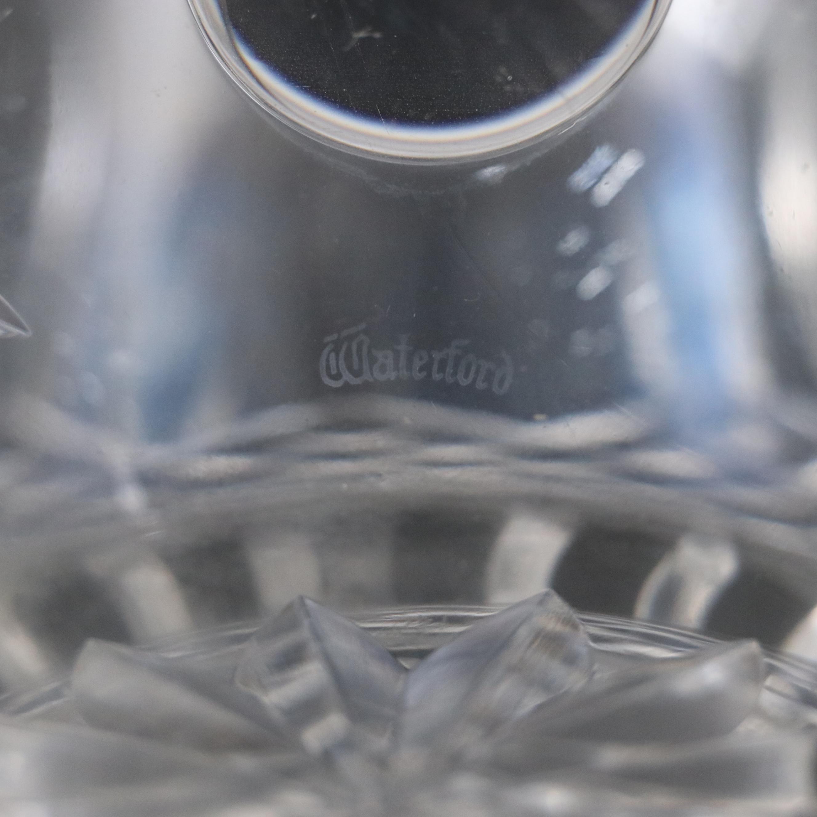 Waterford Crystal "Lismore" Ice Lip Pitcher with Six Water Goblets