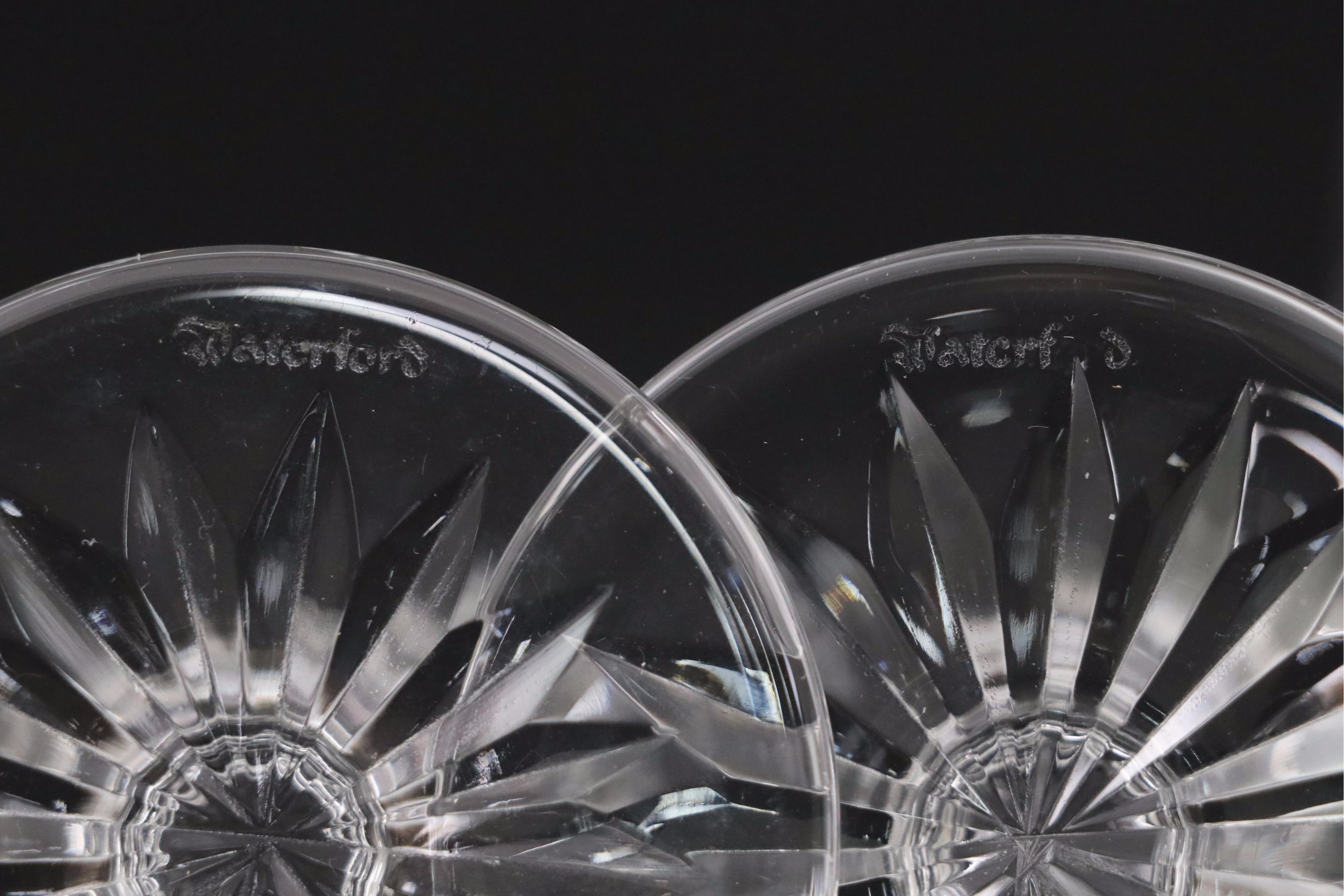 Waterford Crystal "Lismore" Ice Lip Pitcher with Six Water Goblets