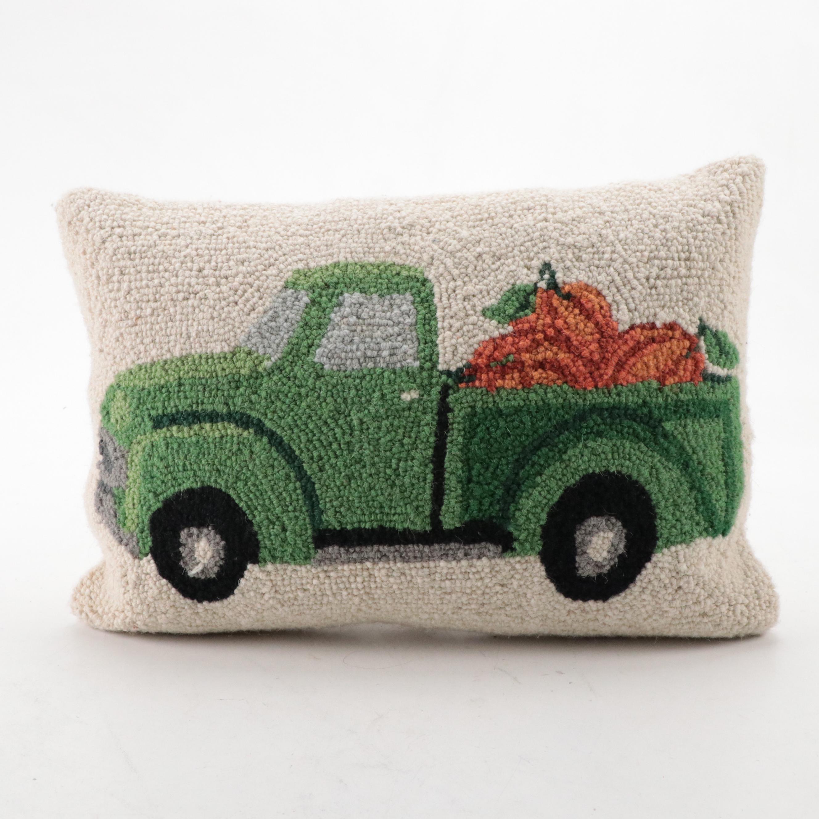 Illuminated Santa Figure and Christmas Bell Clusters with Holiday Accent Pillows