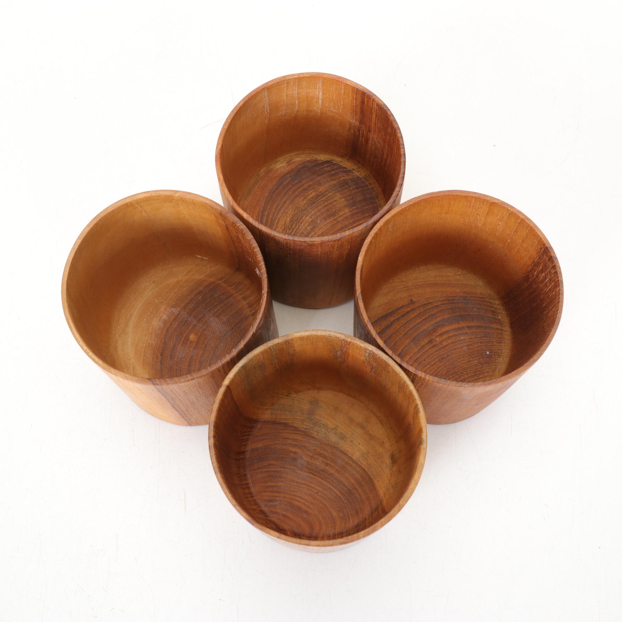 Dansk Teakwood Cheeseboard, Wooden Flatware, Tumblers and Other Utensils