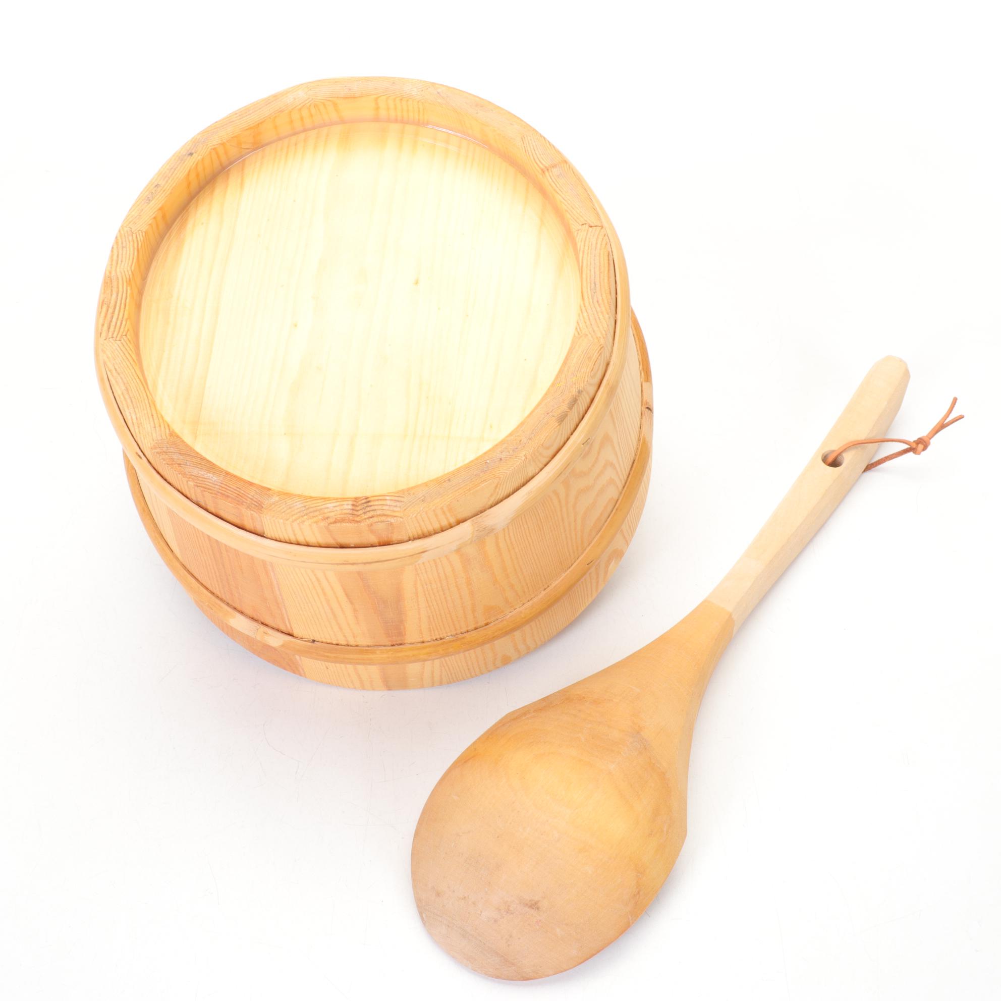 Dansk Teakwood Cheeseboard, Wooden Flatware, Tumblers and Other Utensils