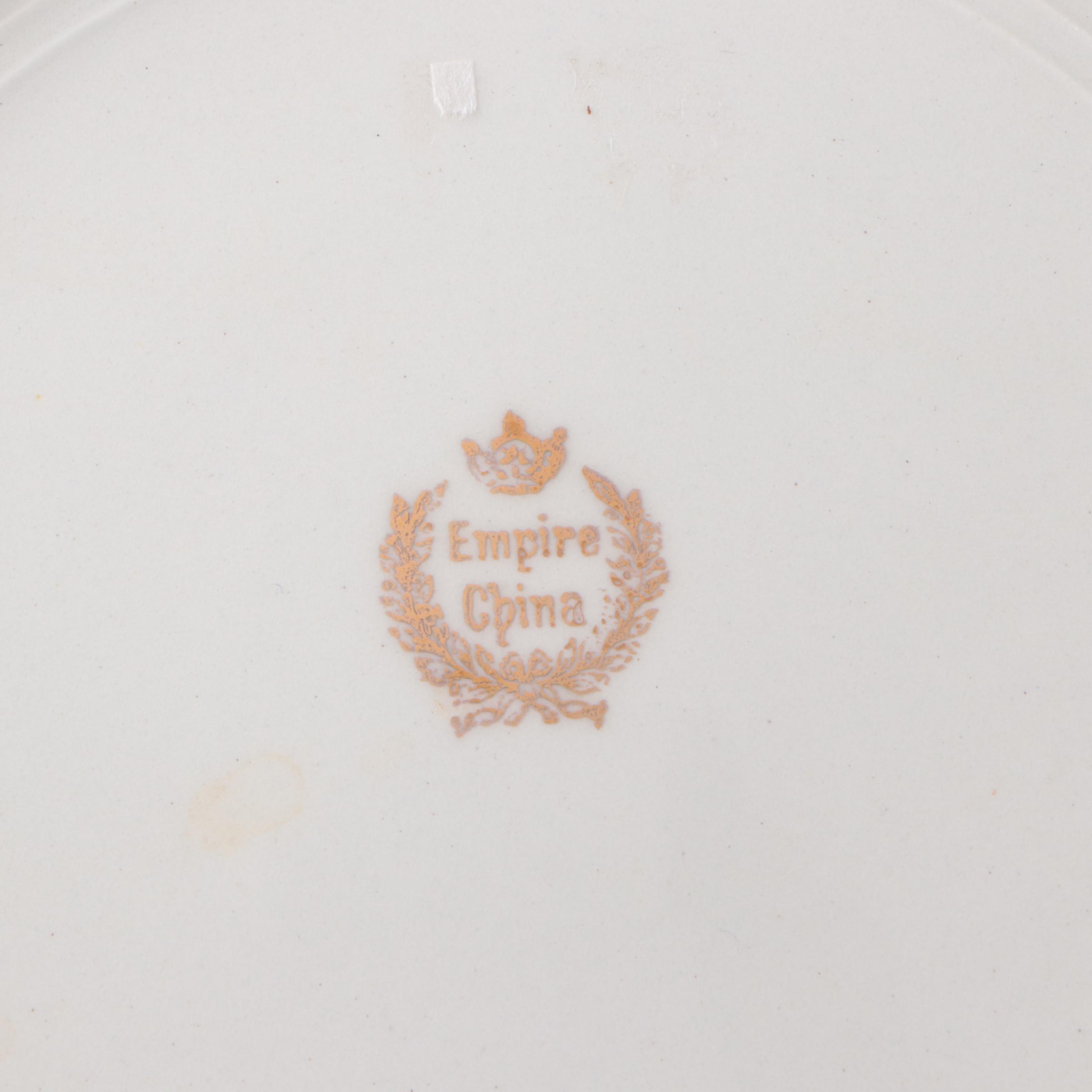 After Gaston Bonfils Empire China Porcelain Serving Bowl with Other Bowls