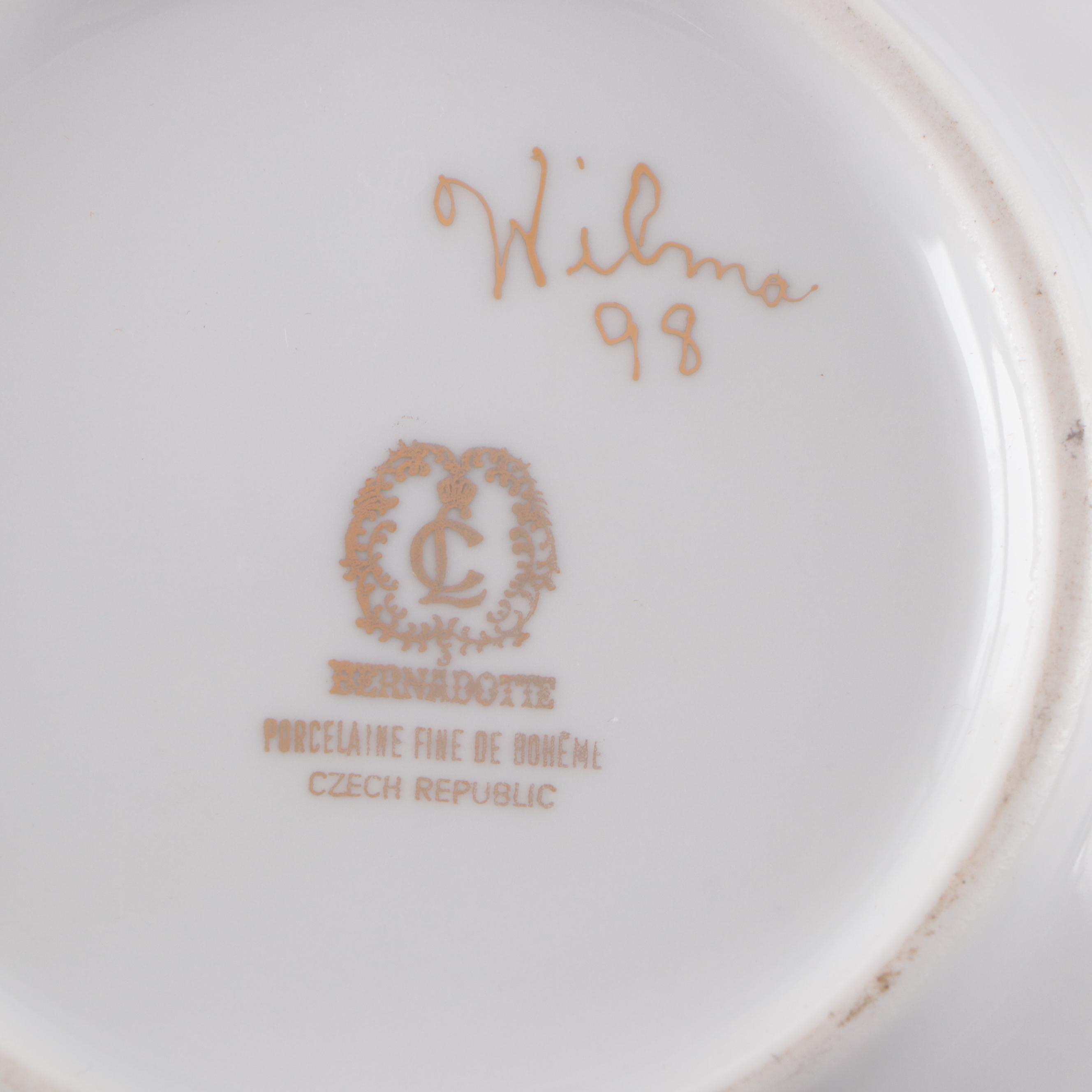 After Gaston Bonfils Empire China Porcelain Serving Bowl with Other Bowls