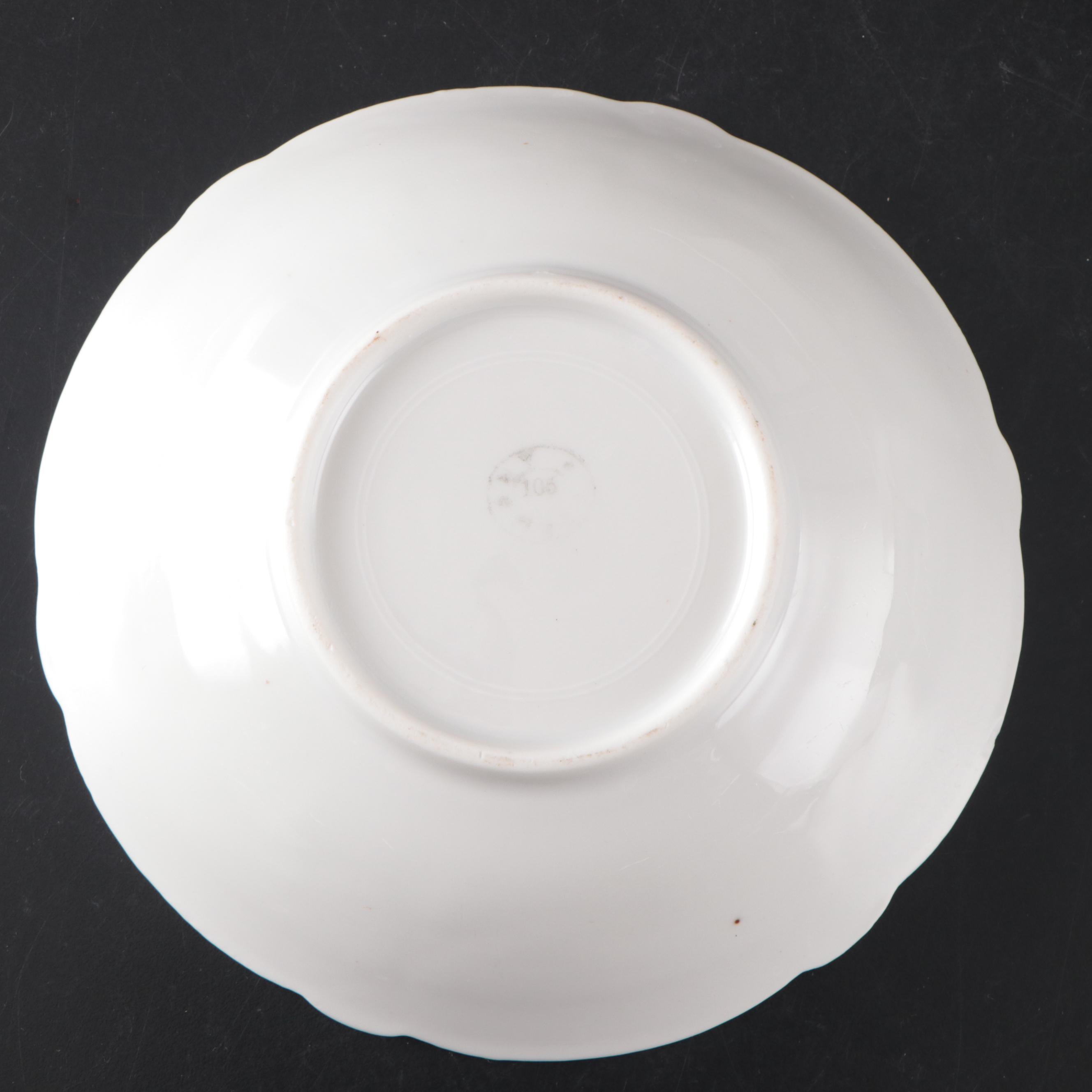 After Gaston Bonfils Empire China Porcelain Serving Bowl with Other Bowls