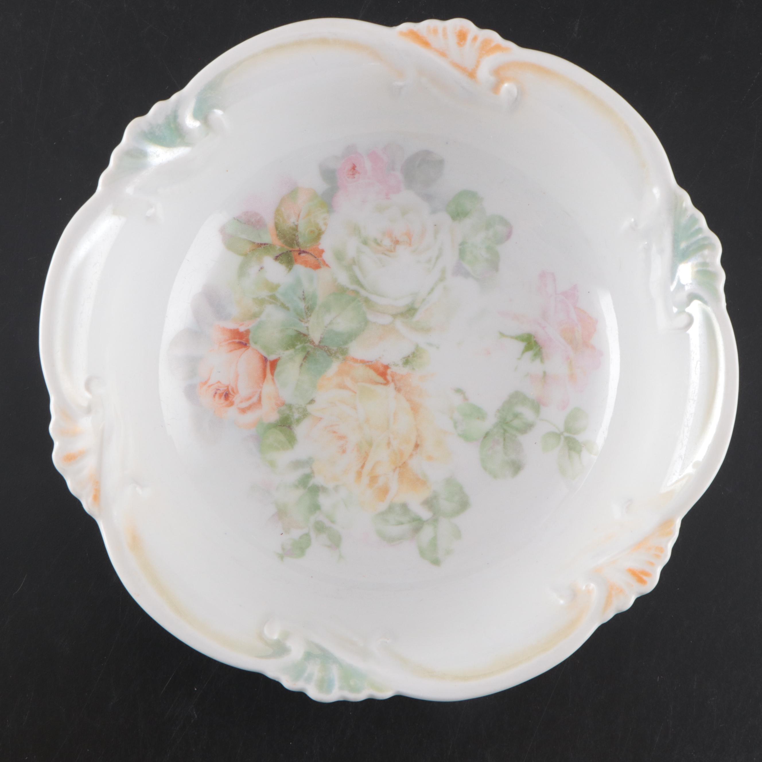 After Gaston Bonfils Empire China Porcelain Serving Bowl with Other Bowls