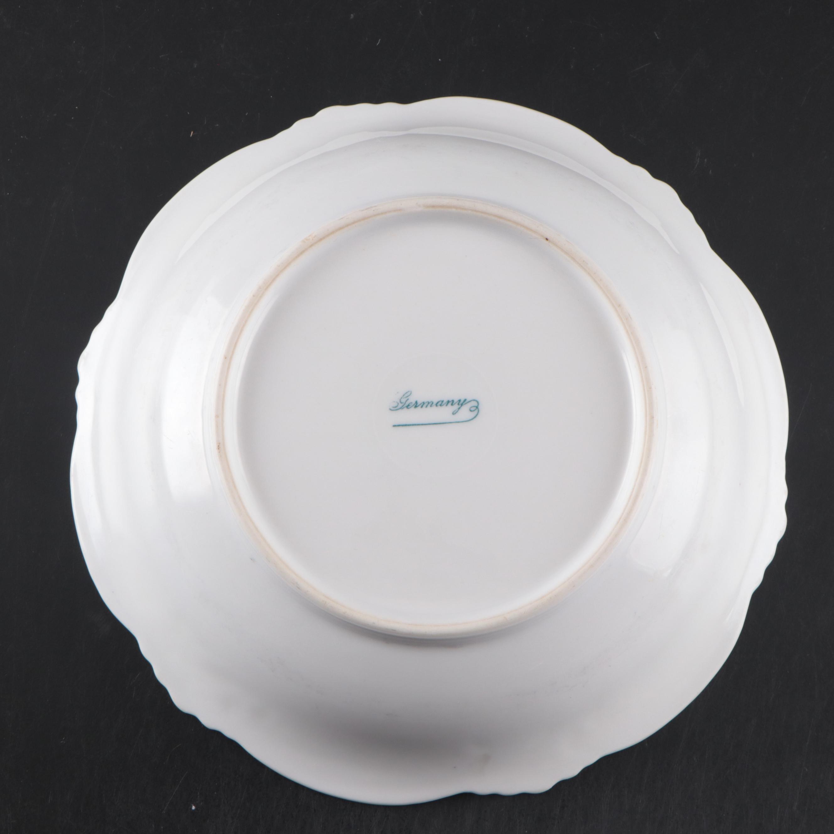 After Gaston Bonfils Empire China Porcelain Serving Bowl with Other Bowls